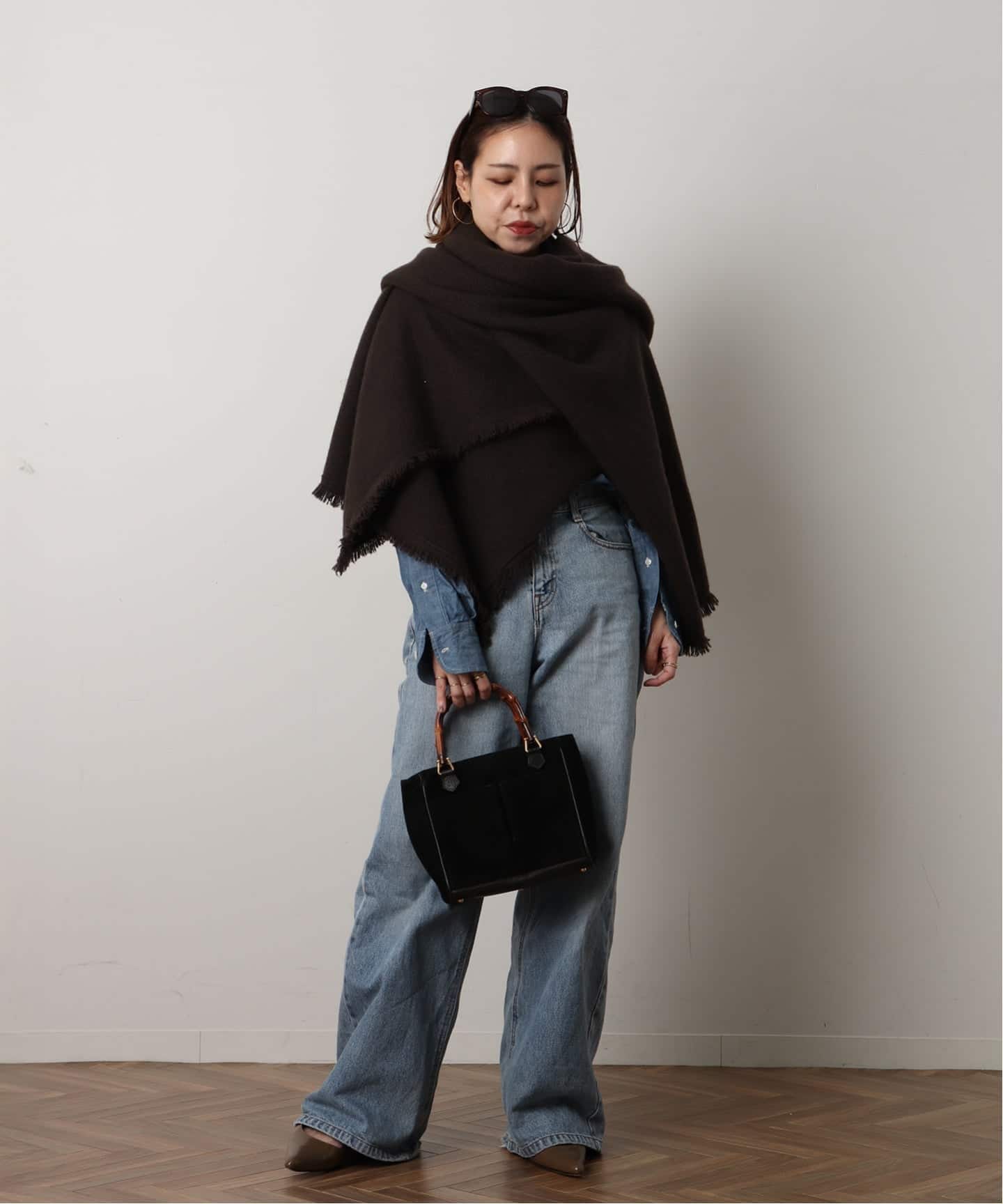 VINTAGE GUCCI/グッチ】 Bamboo 2wayバッグ suede（ハンドバッグ