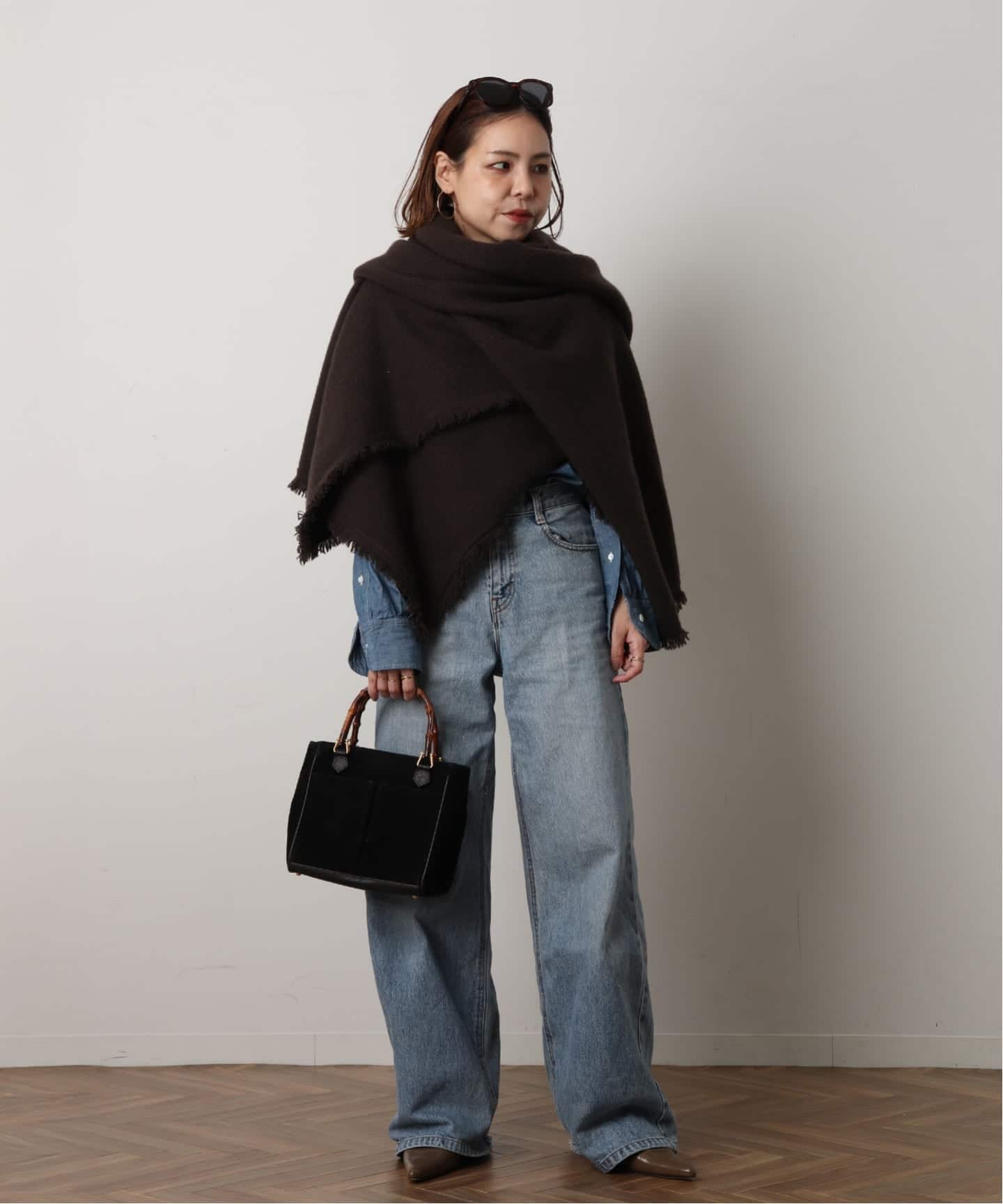 VINTAGE GUCCI/グッチ】 Bamboo 2wayバッグ suede（ハンドバッグ