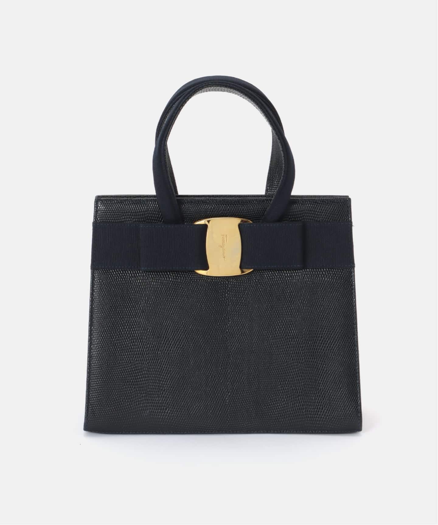 バッグ Ferragamo Vara Lizard Embossed Tote Bag VINTAGE FERRAGAMO
