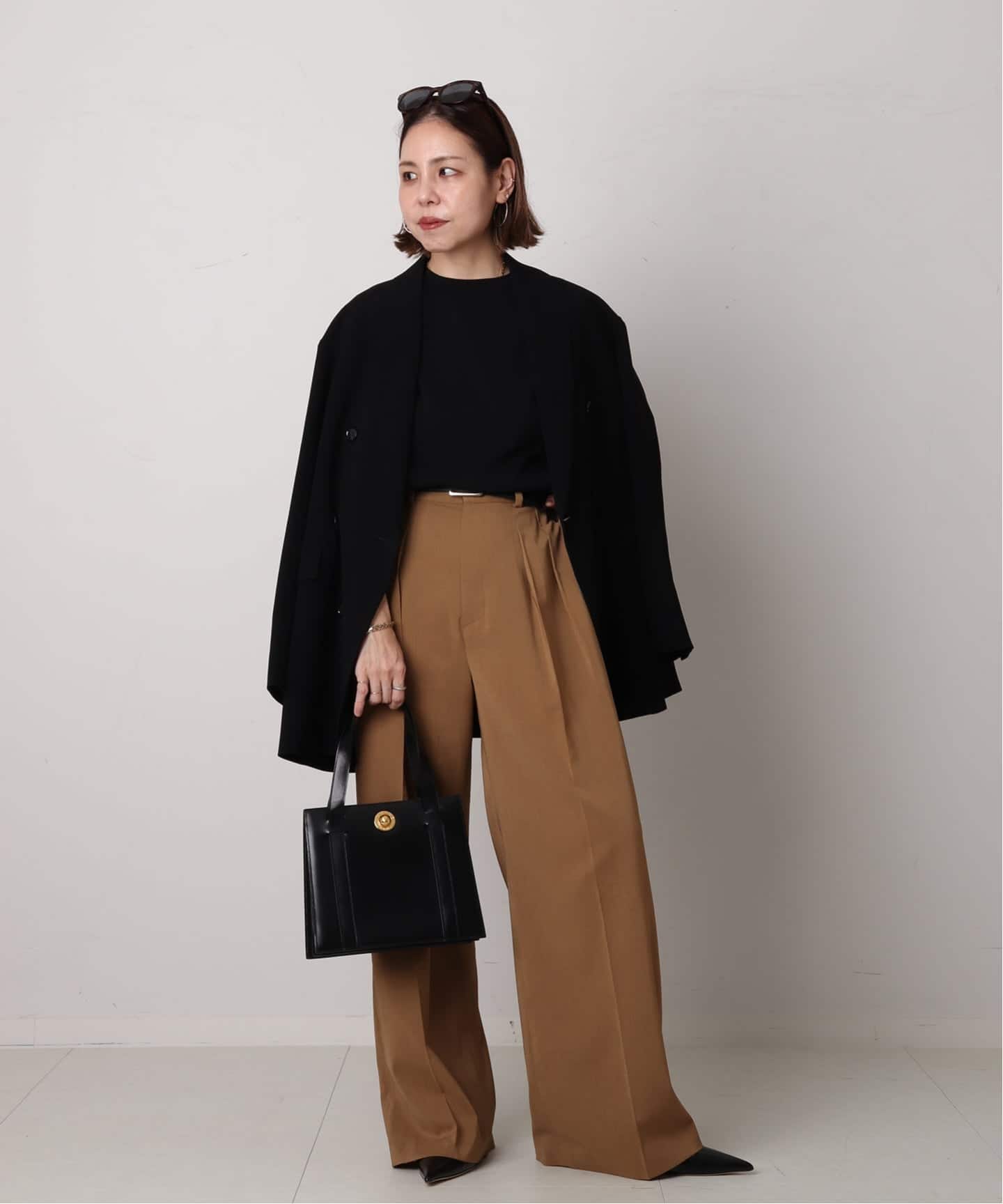 極美品　CELINEアクセサリーポーチ　ハンドバッグ　マカダム柄　ゴールド金具 CELINE セリーヌ マカダム柄 ハンドバッグ アクセサリーポーチ