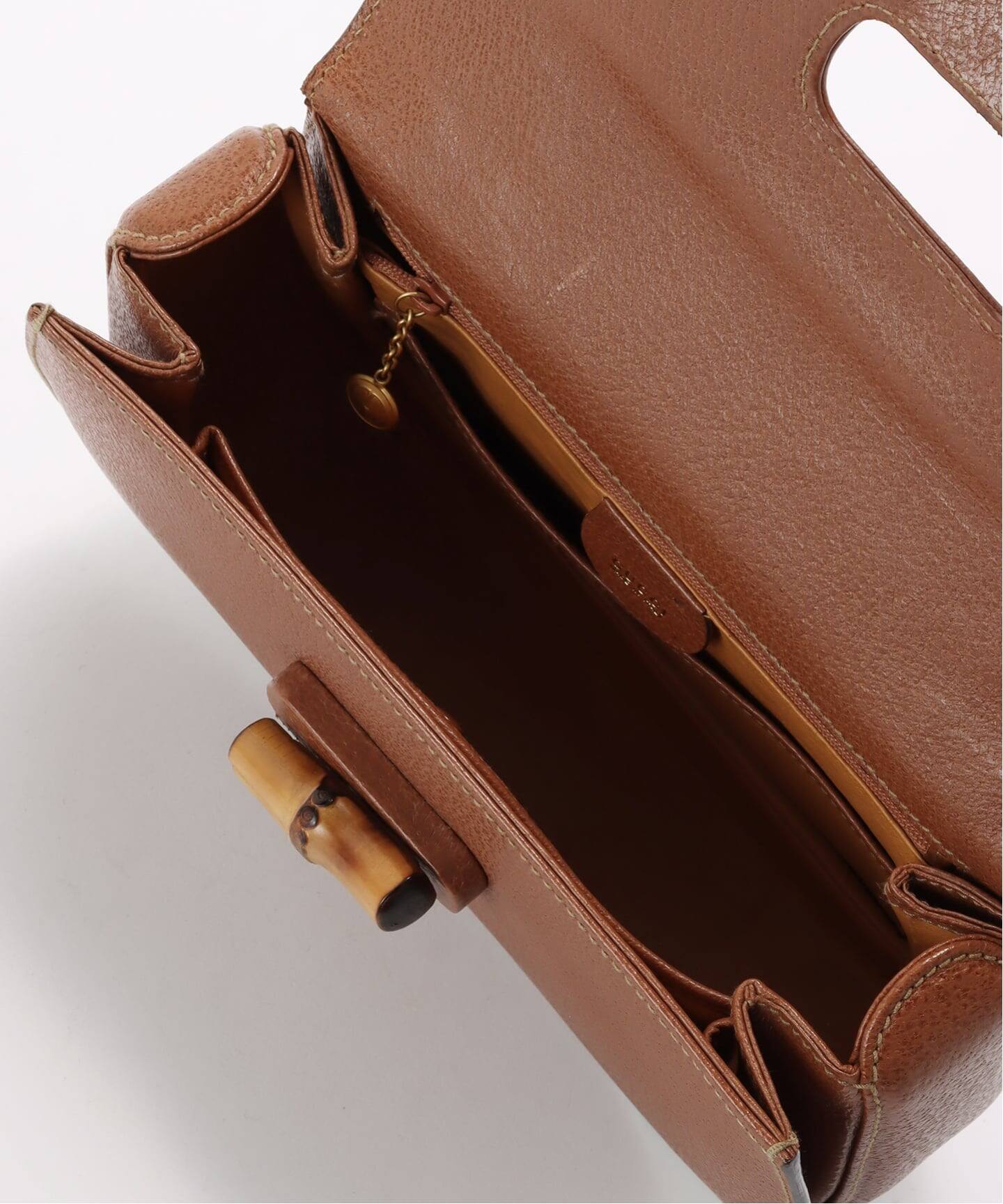GUCCI バンブークラシックバッグ　ブラウン GUCCI（グッチ） 中古品 バンブー ハンドバッグ ショルダー ブラウン