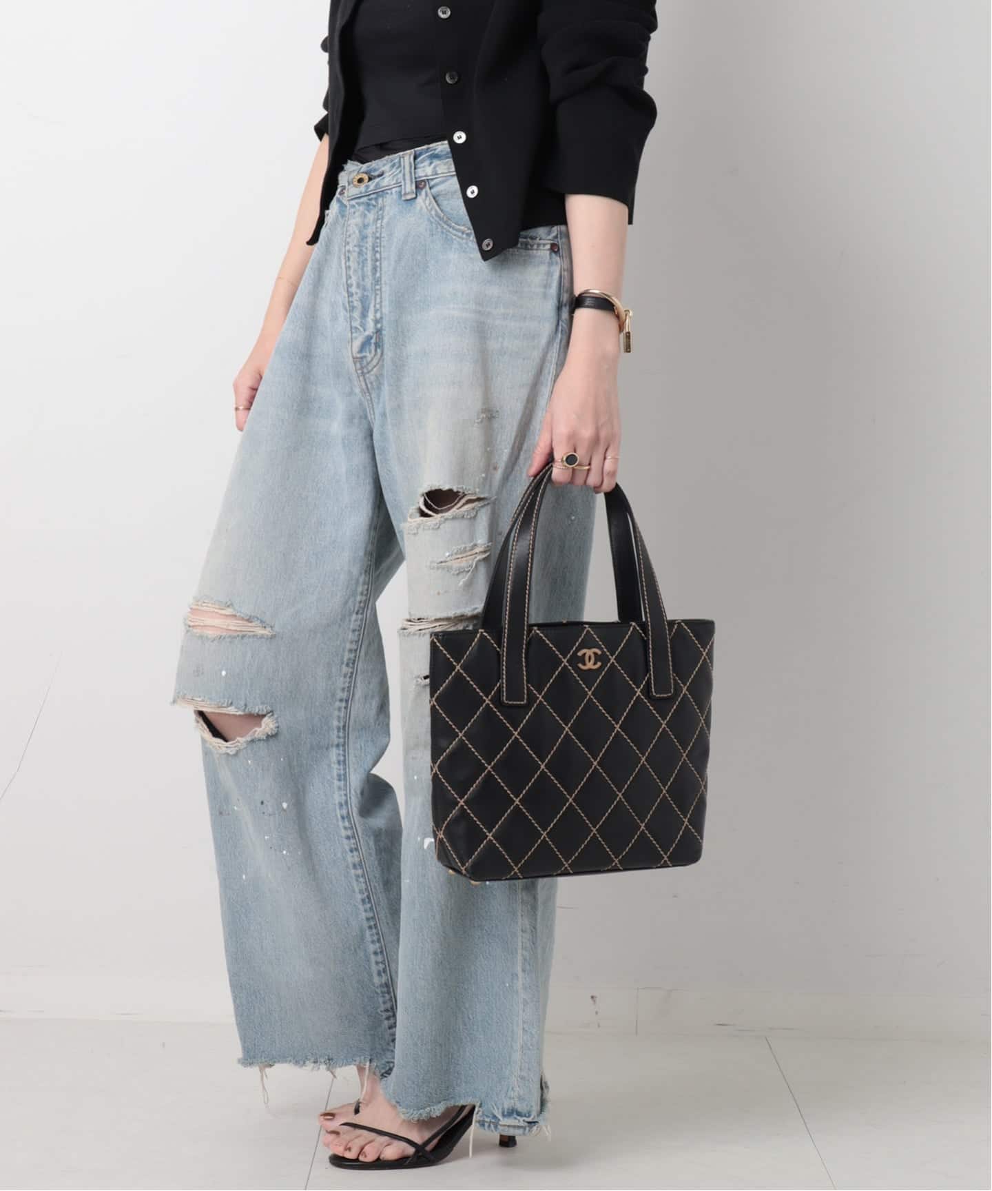 VINTAGE CHANEL/シャネル】Wild stitch トートバッグ（トートバッグ