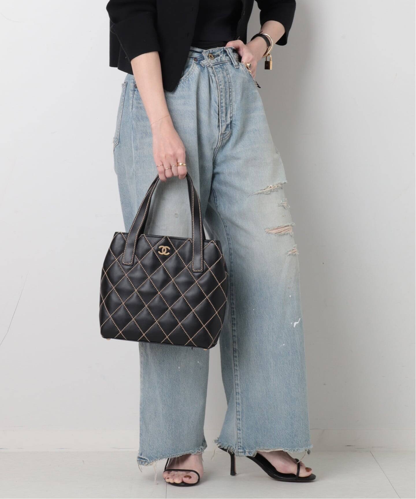 VINTAGE CHANEL/シャネル】Wild stitch トートバッグ（トートバッグ