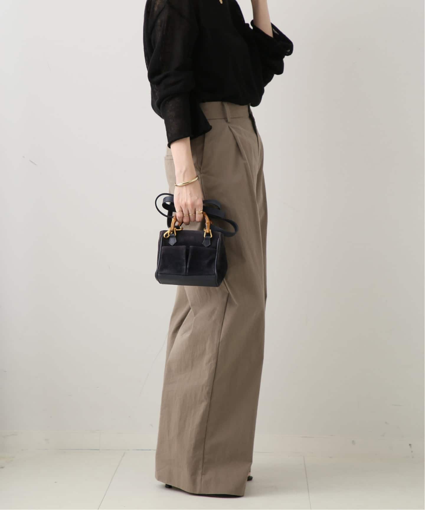 VINTAGE GUCCI/グッチ】 Bamboo 2wayミニバッグ suede（ハンドバッグ