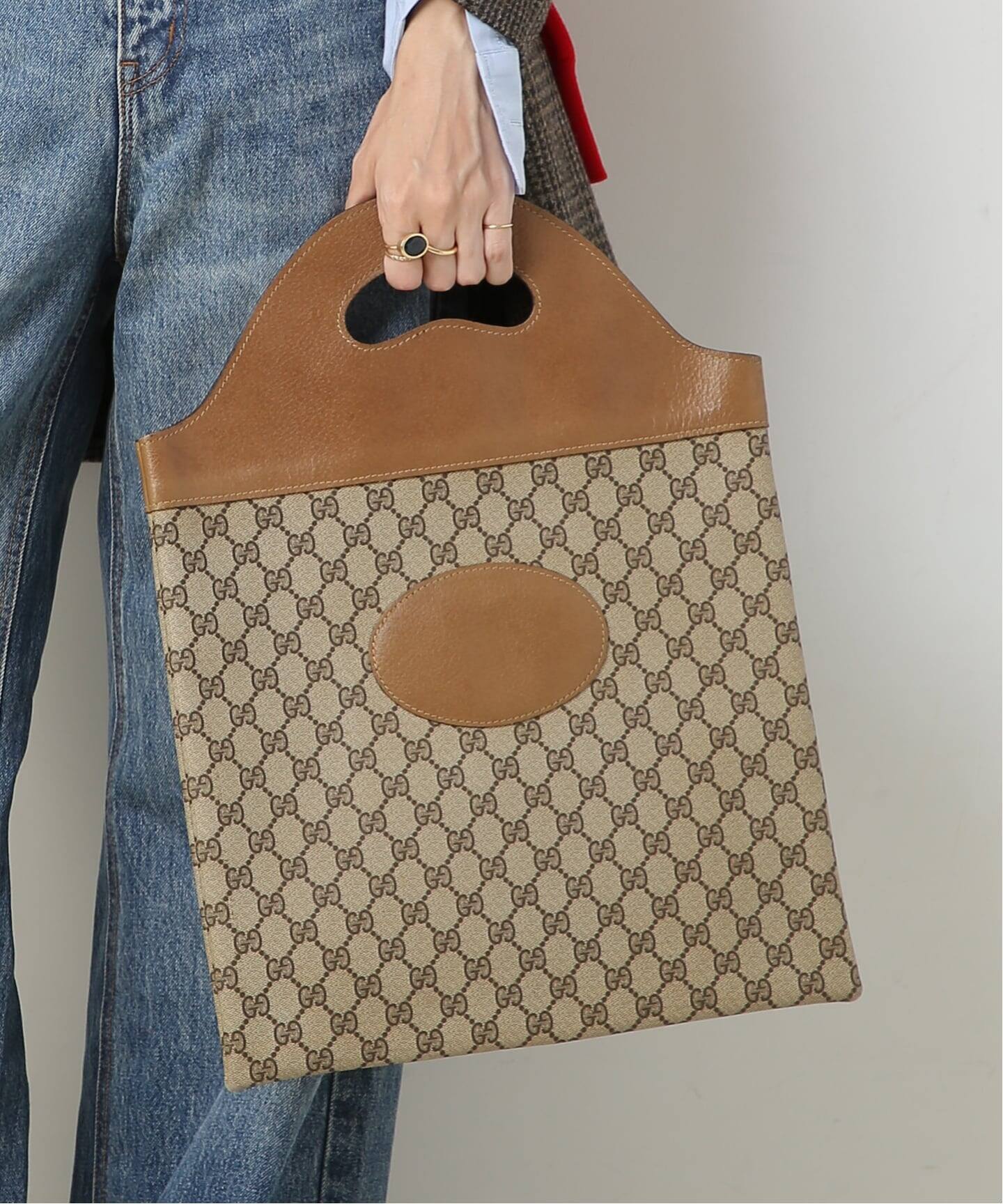 VINTAGE GUCCI/グッチ】ハンドバッグ gg（ハンドバッグ）｜DECOUVERTE 