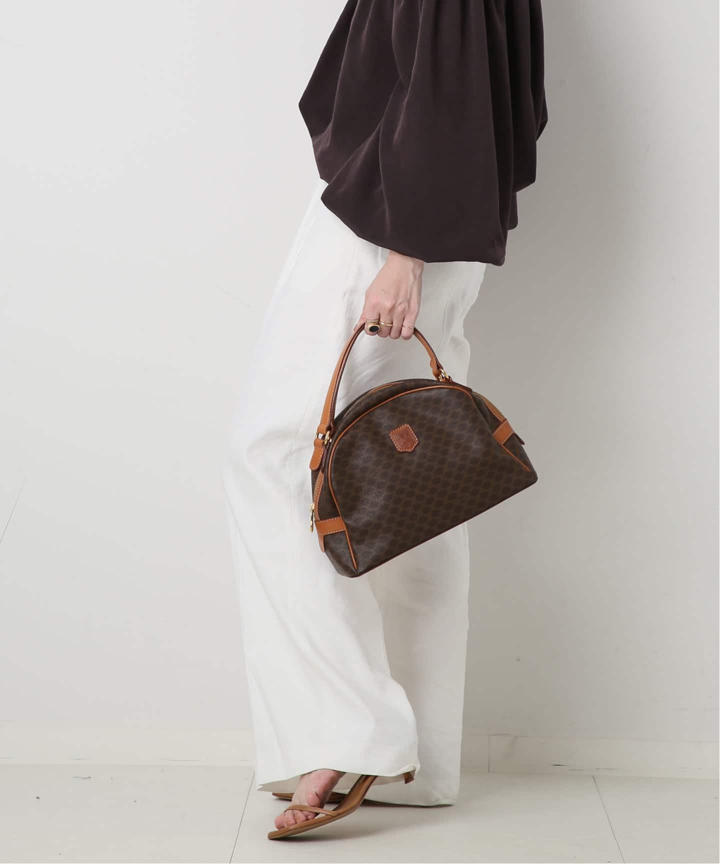 VINTAGE CELINE/セリーヌ】マカダム ハンドバッグ（ハンドバッグ