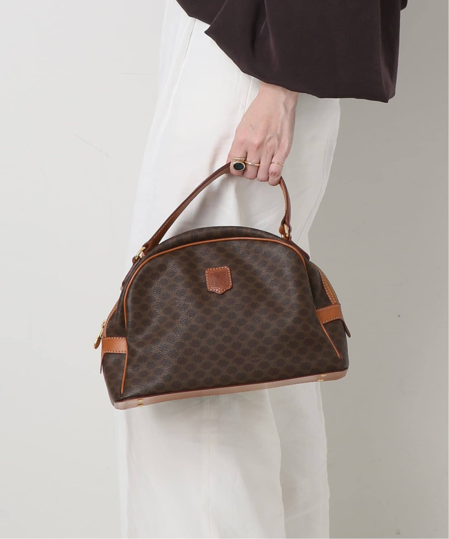 VINTAGE CELINE/セリーヌ】マカダム ハンドバッグ（ハンドバッグ 