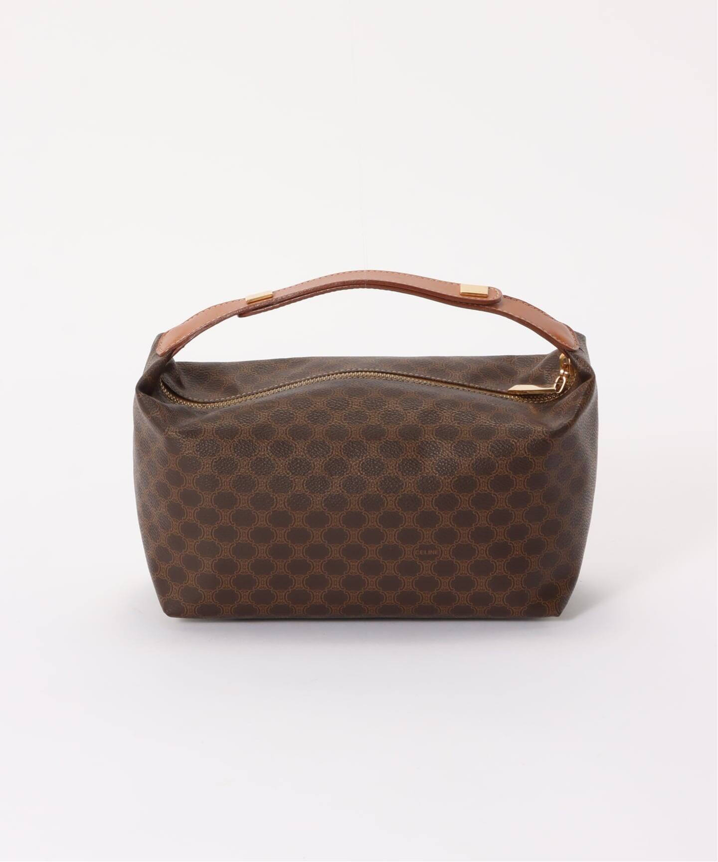 VINTAGE CELINE/セリーヌ】マカダム バニティバッグ（ハンドバッグ 