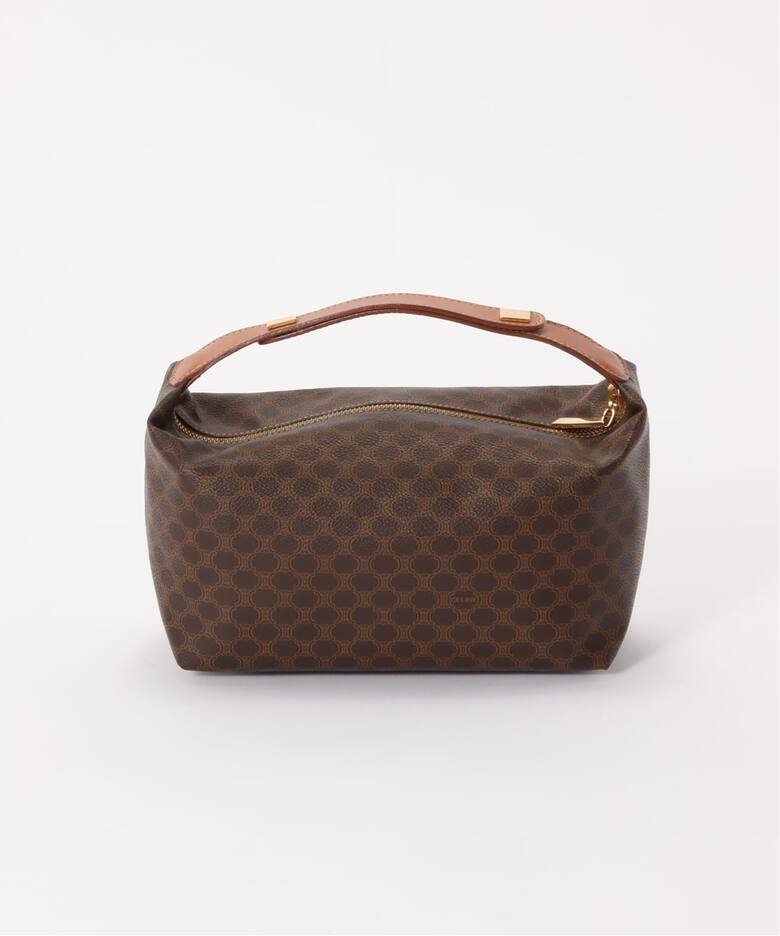 VINTAGE CELINE/セリーヌ】マカダム バニティバッグ（ハンドバッグ 