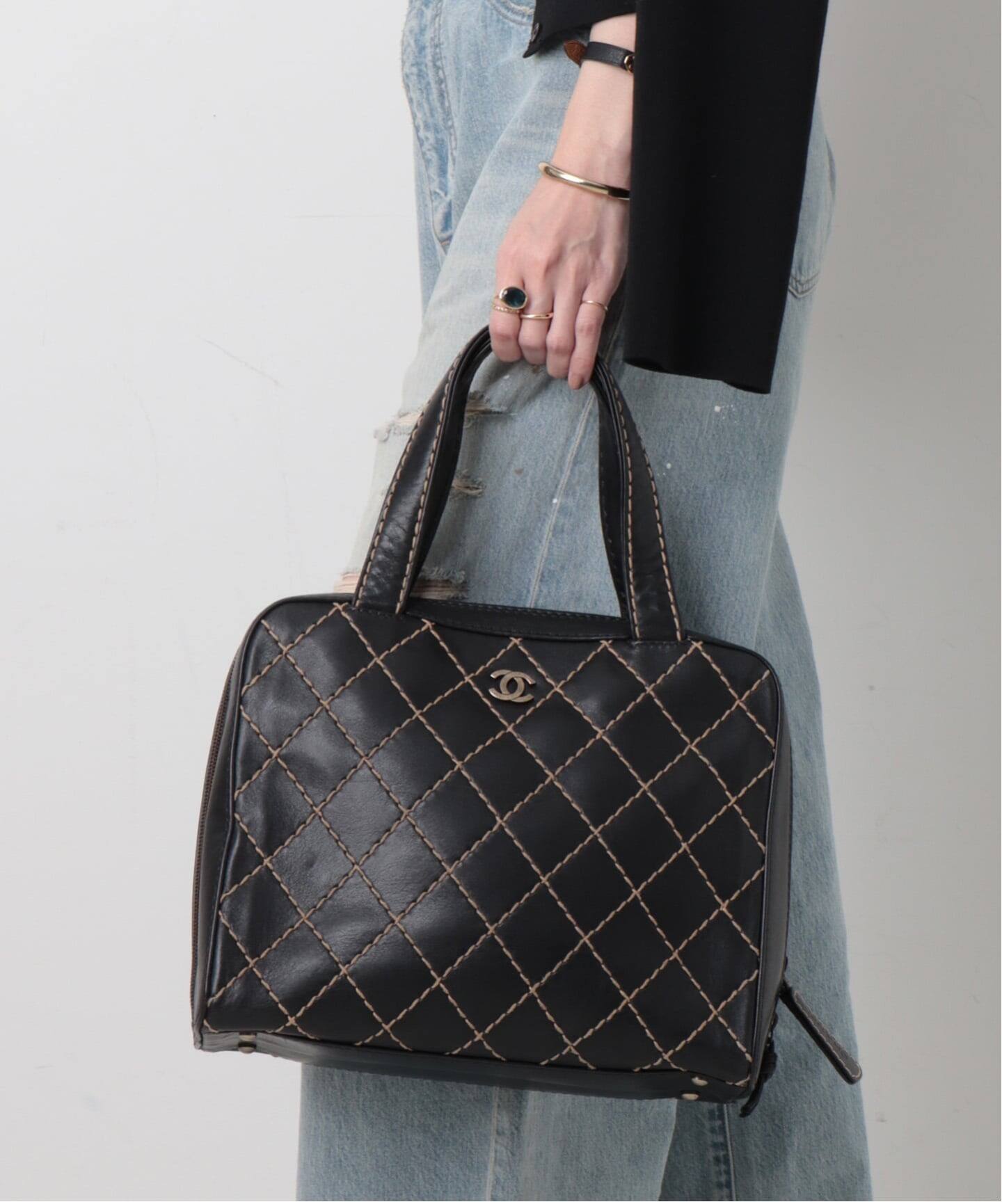 VINTAGE CHANEL/シャネル】Wild stitch ハンドバッグ（ハンドバッグ 