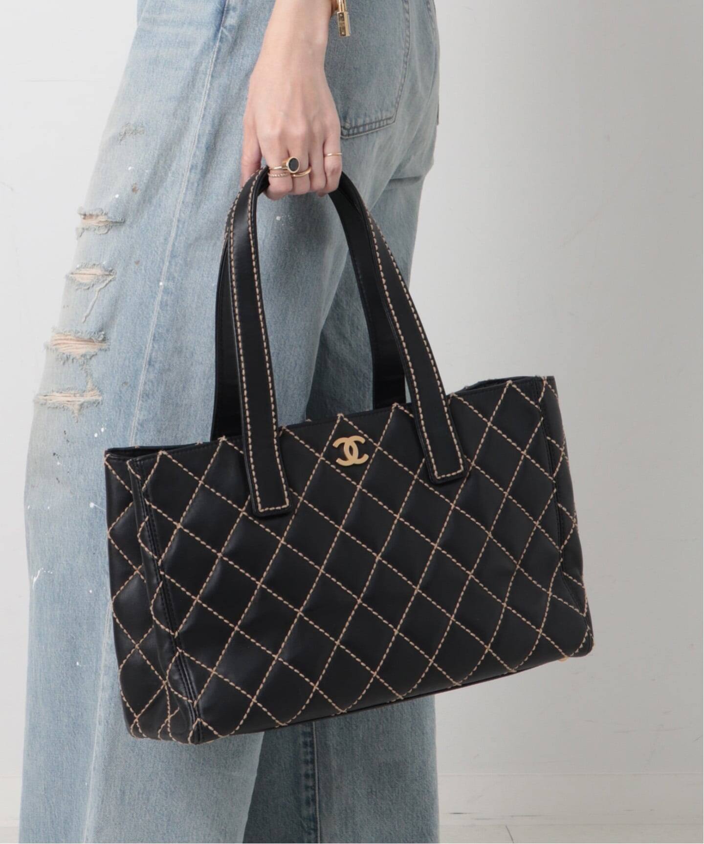 VINTAGE CHANEL/シャネル】Wild stitch トートバッグ（トートバッグ 