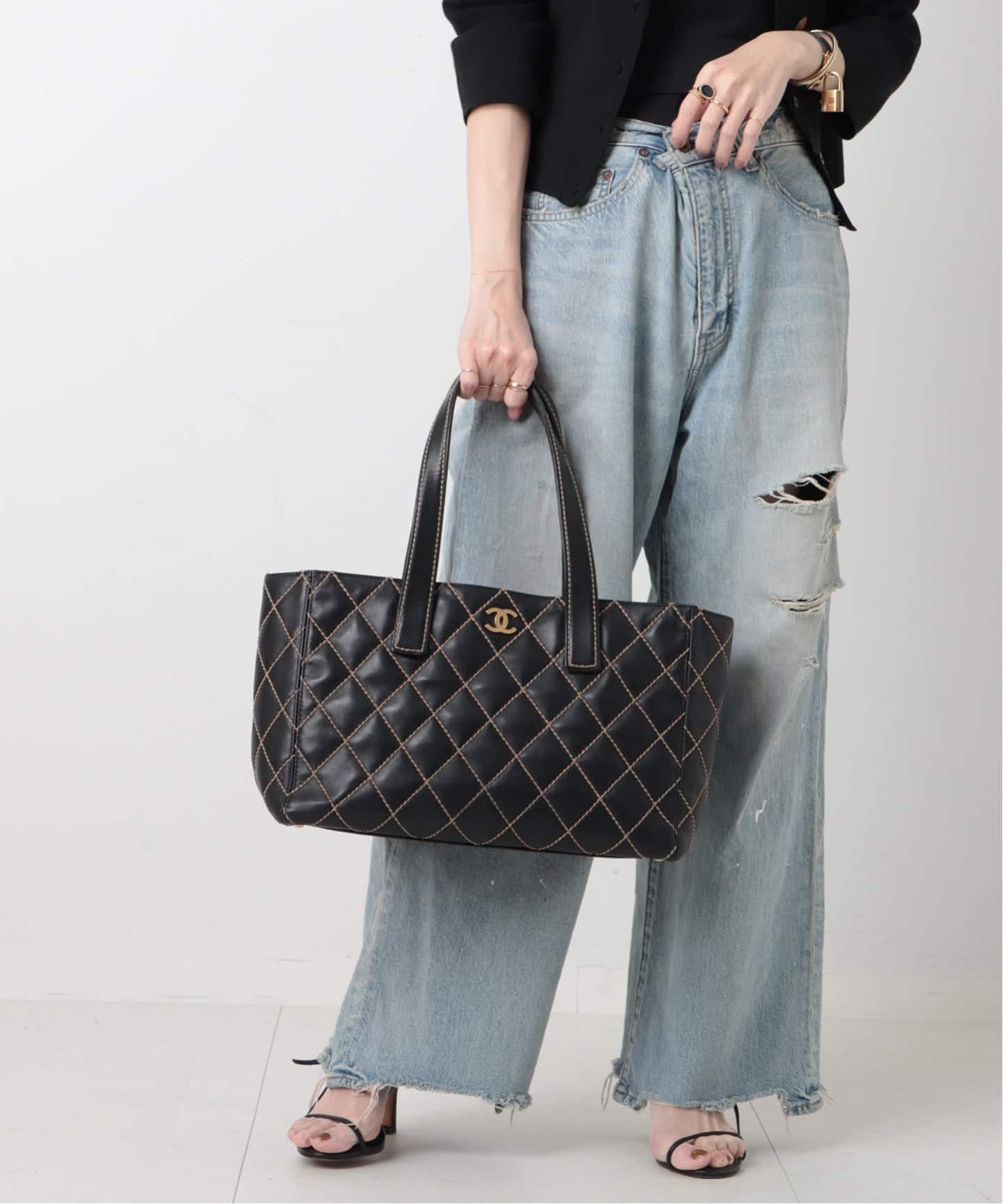 VINTAGE CHANEL/シャネル】Wild stitch トートバッグ（トートバッグ
