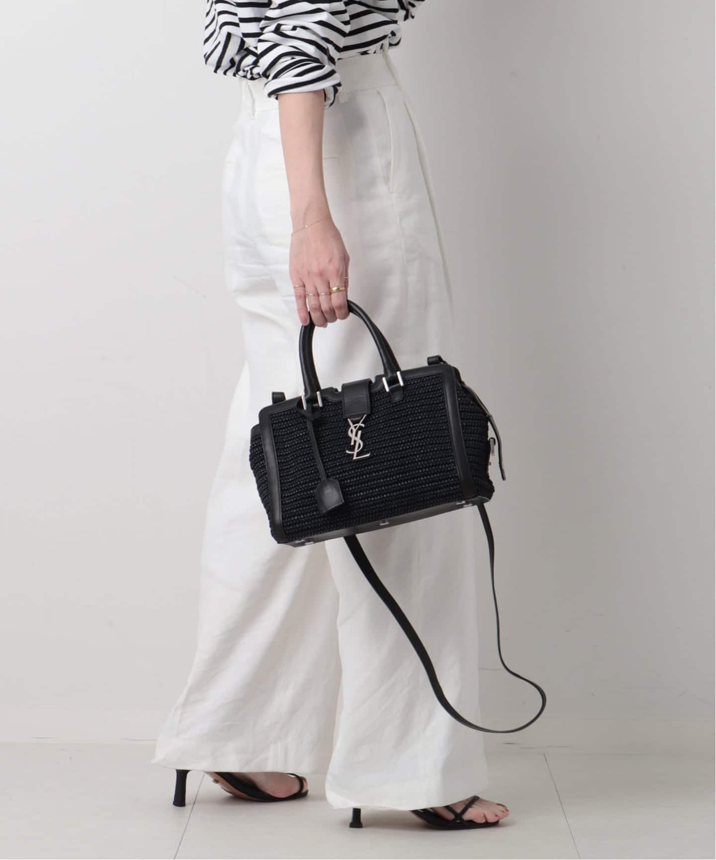 SAINT LAURENT/サンローラン】Baby Cabas 2way raffia（ハンドバッグ