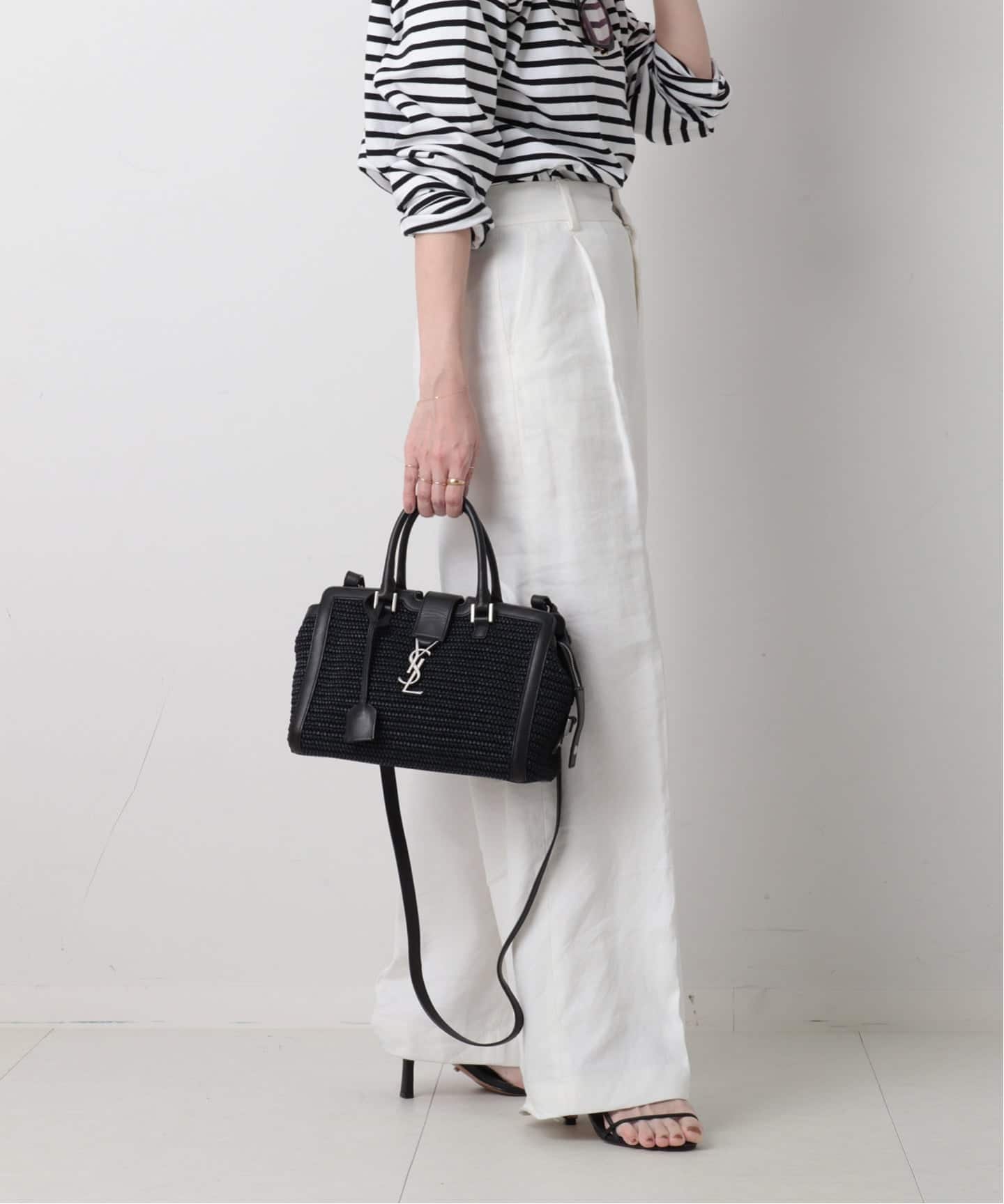 SAINT LAURENT/サンローラン】Baby Cabas 2way raffia（ハンドバッグ