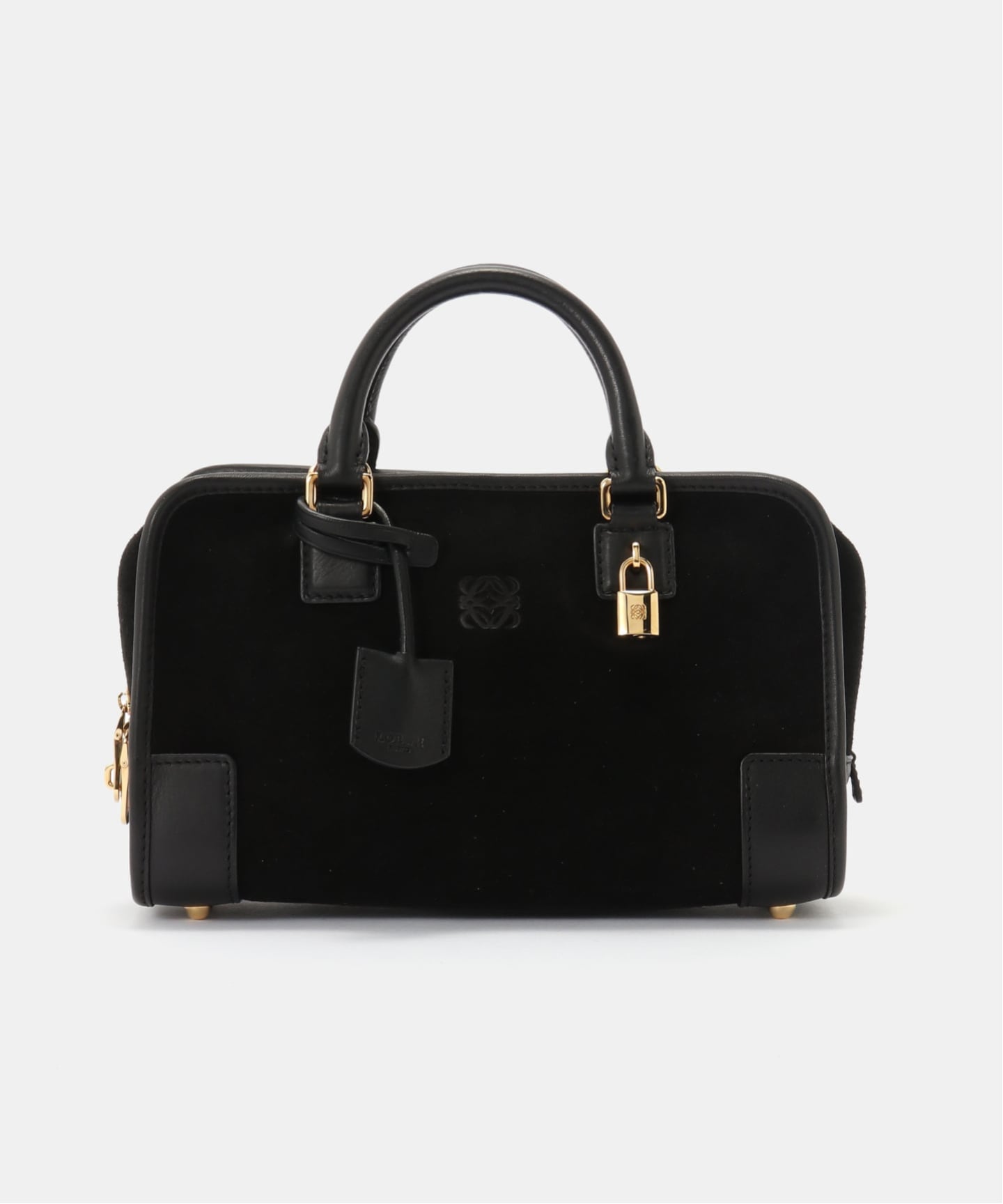 LOEWE ロエベ スエード ハンドバッグ　ブラック VINTAGE LOEWE/ロエベ】 Amazona 23 2way suede（ハンドバッグ