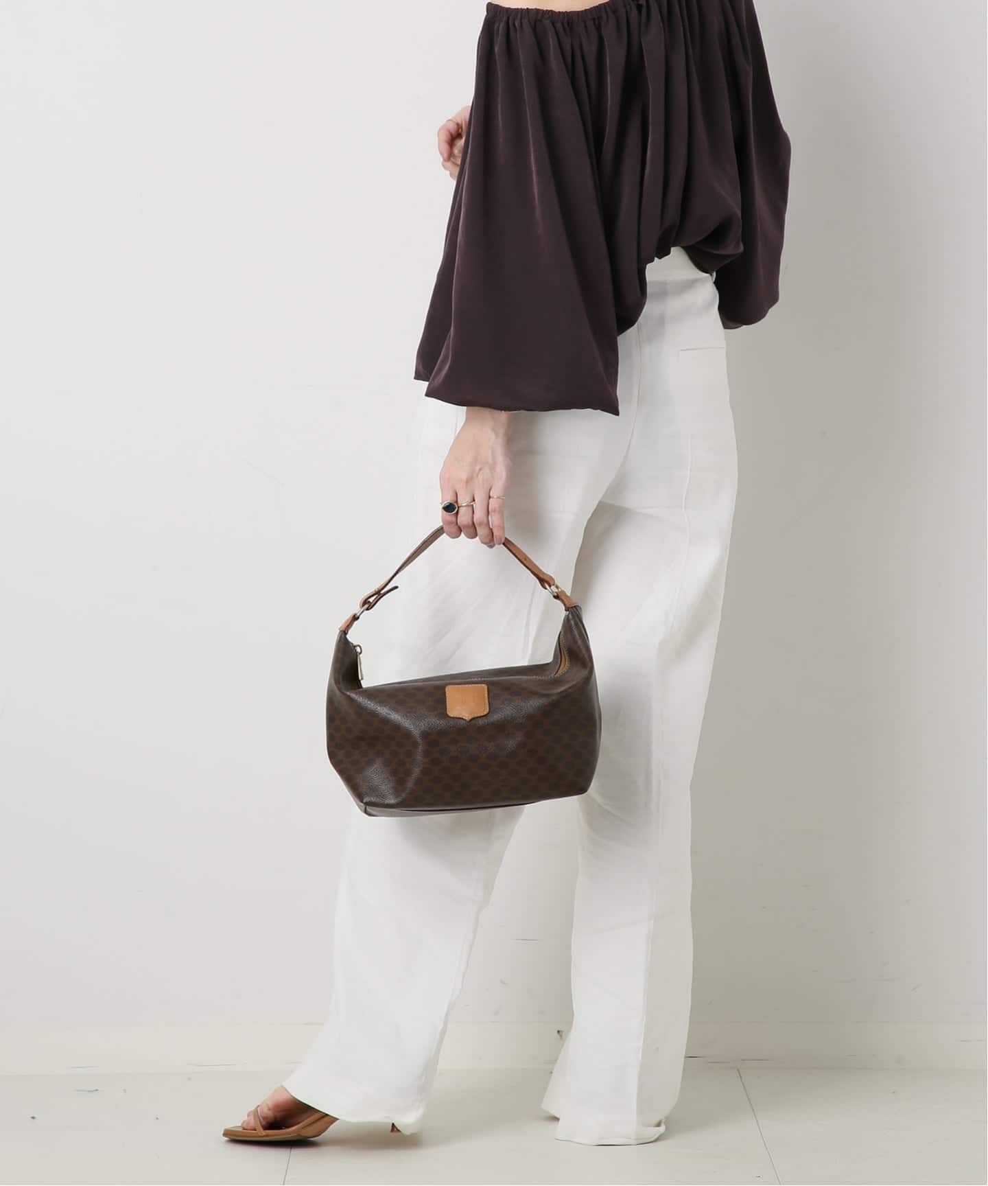 VINTAGE CELINE/セリーヌ】マカダム ハンドバッグ（ハンドバッグ