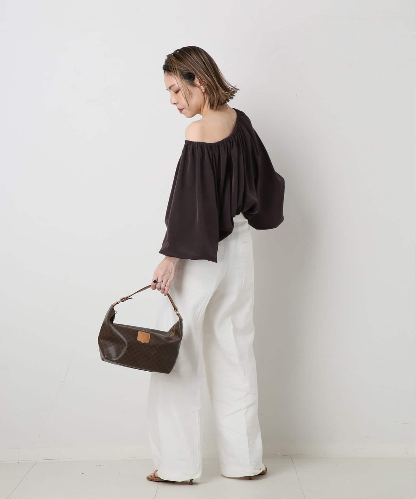 VINTAGE CELINE/セリーヌ】マカダム ハンドバッグ（ハンドバッグ