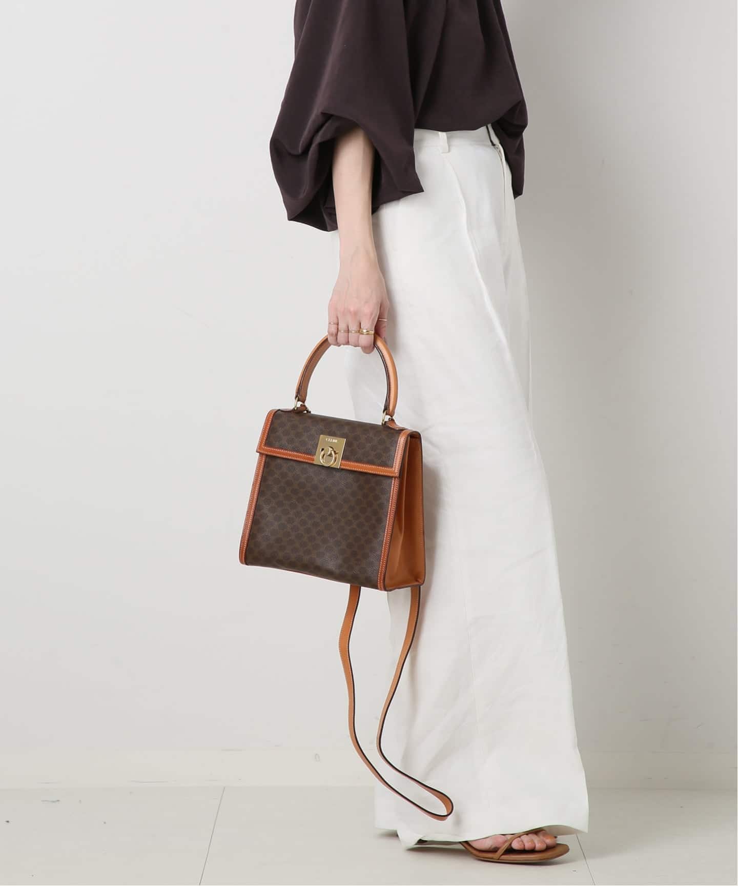 VINTAGE CELINE/セリーヌ】マカダム 2wayバッグ（ハンドバッグ