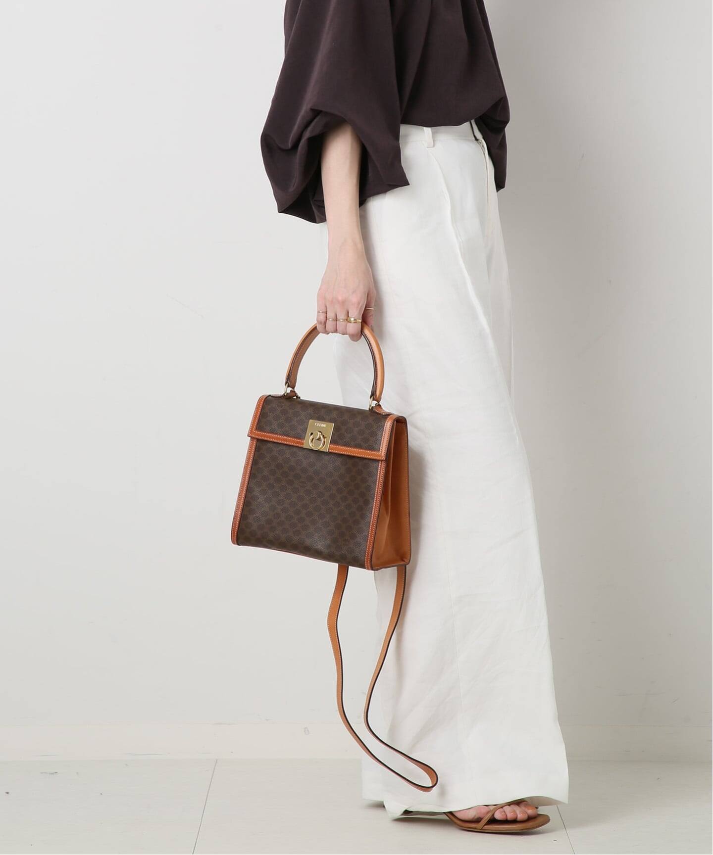 VINTAGE CELINE/セリーヌ】マカダム 2wayバッグ（ハンドバッグ 