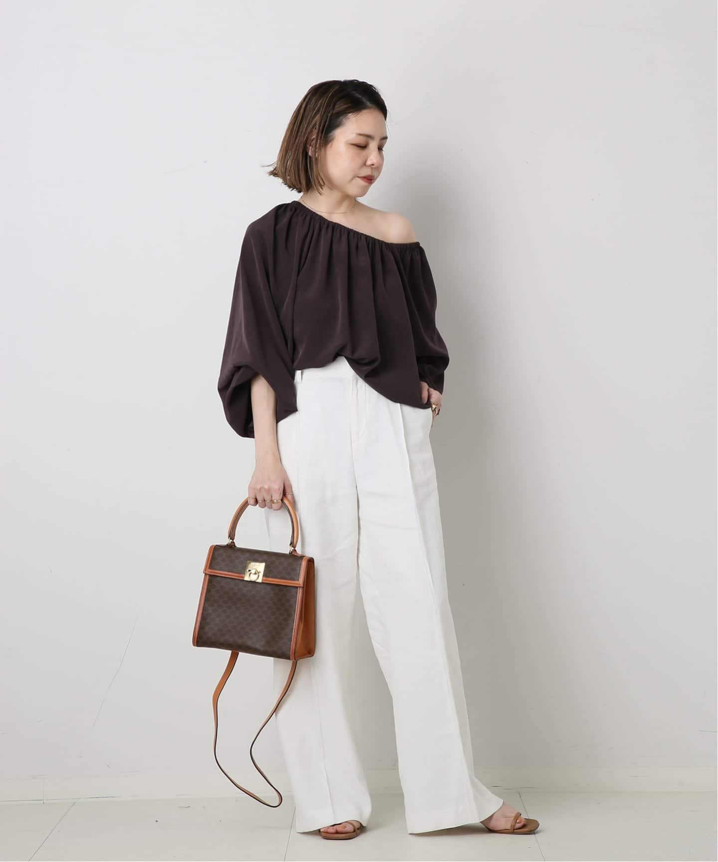 VINTAGE CELINE/セリーヌ】マカダム 2wayバッグ（ハンドバッグ