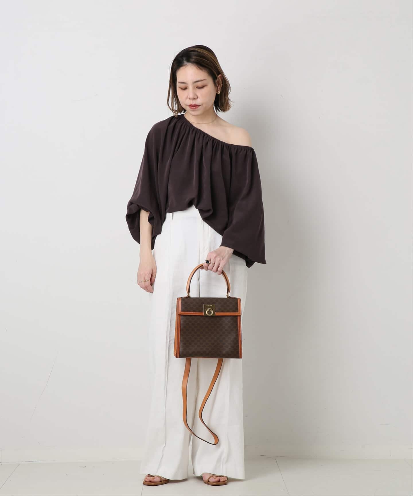 VINTAGE CELINE/セリーヌ】マカダム 2wayバッグ（ハンドバッグ