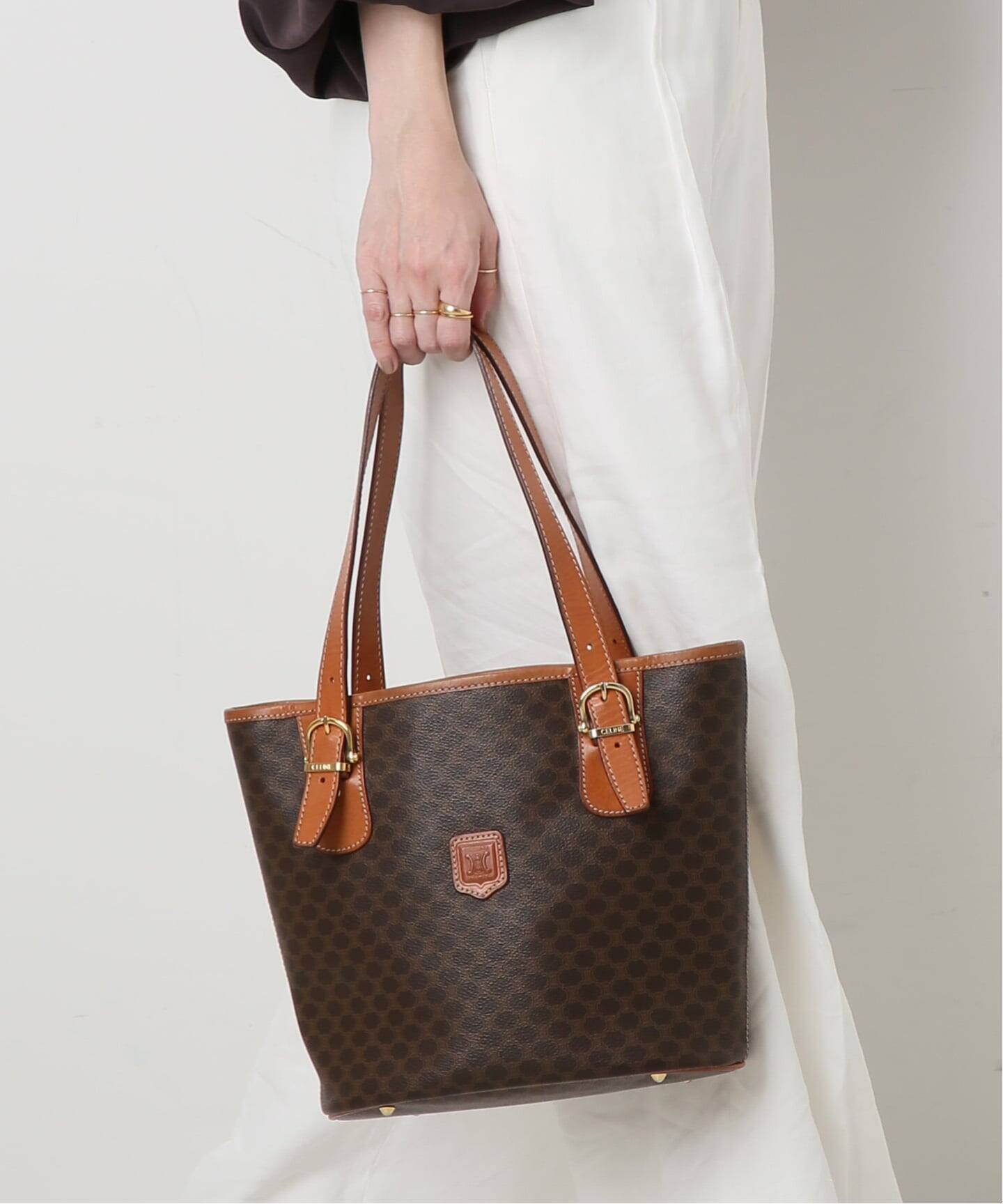 VINTAGE CELINE/セリーヌ】マカダム ハンドバッグ（ハンドバッグ 