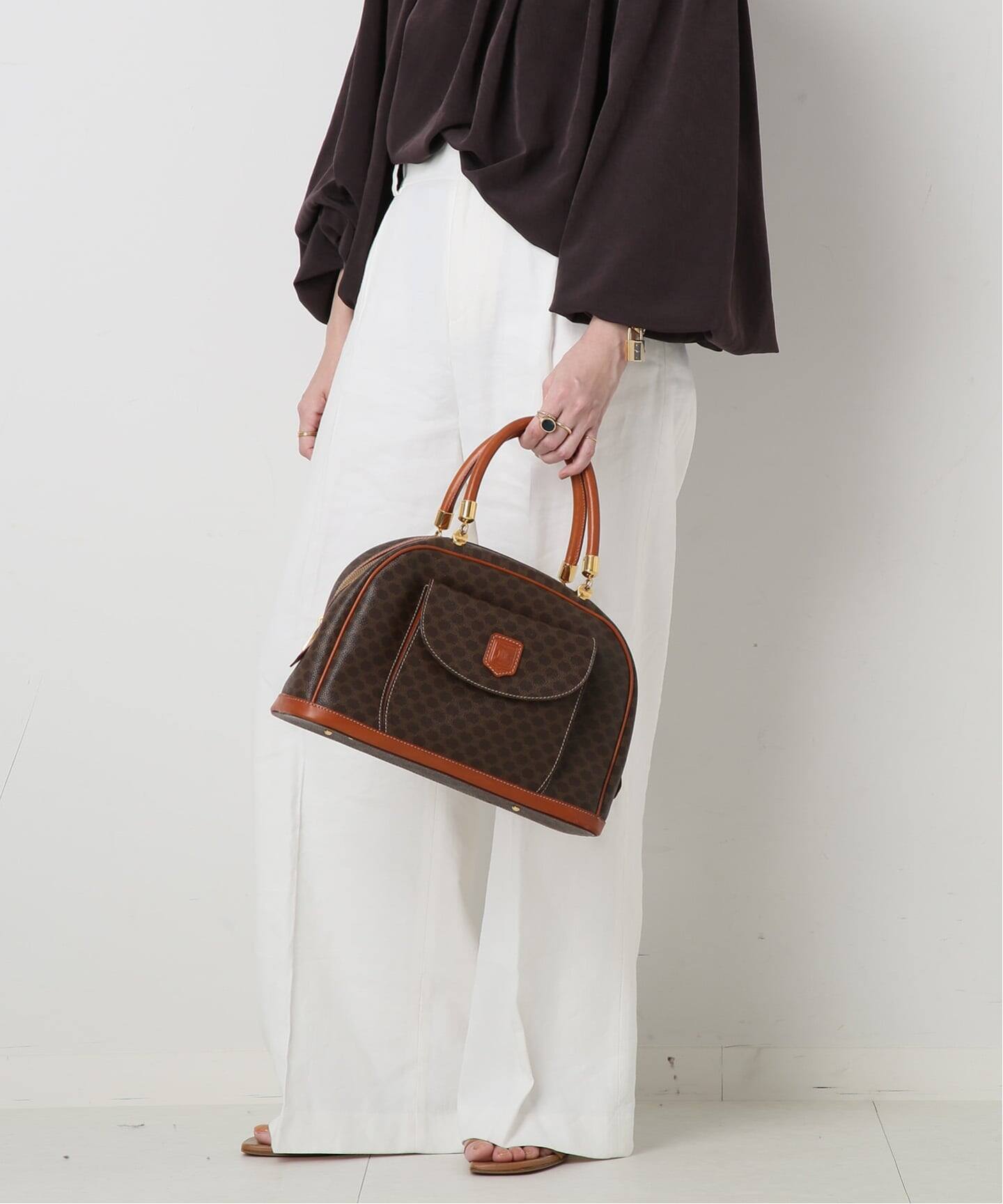 VINTAGE CELINE/セリーヌ】マカダム ハンドバッグ（ハンドバッグ