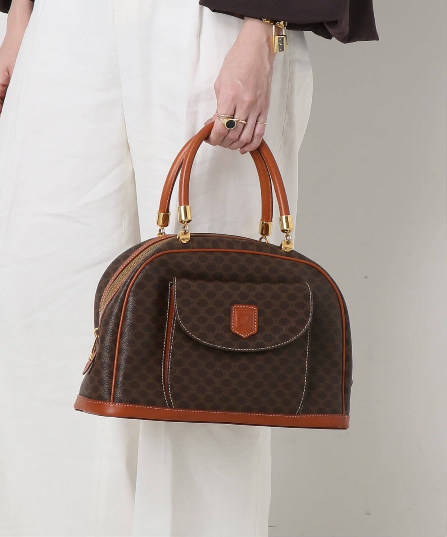 VINTAGE CELINE/セリーヌ】マカダム ハンドバッグ（ハンドバッグ 
