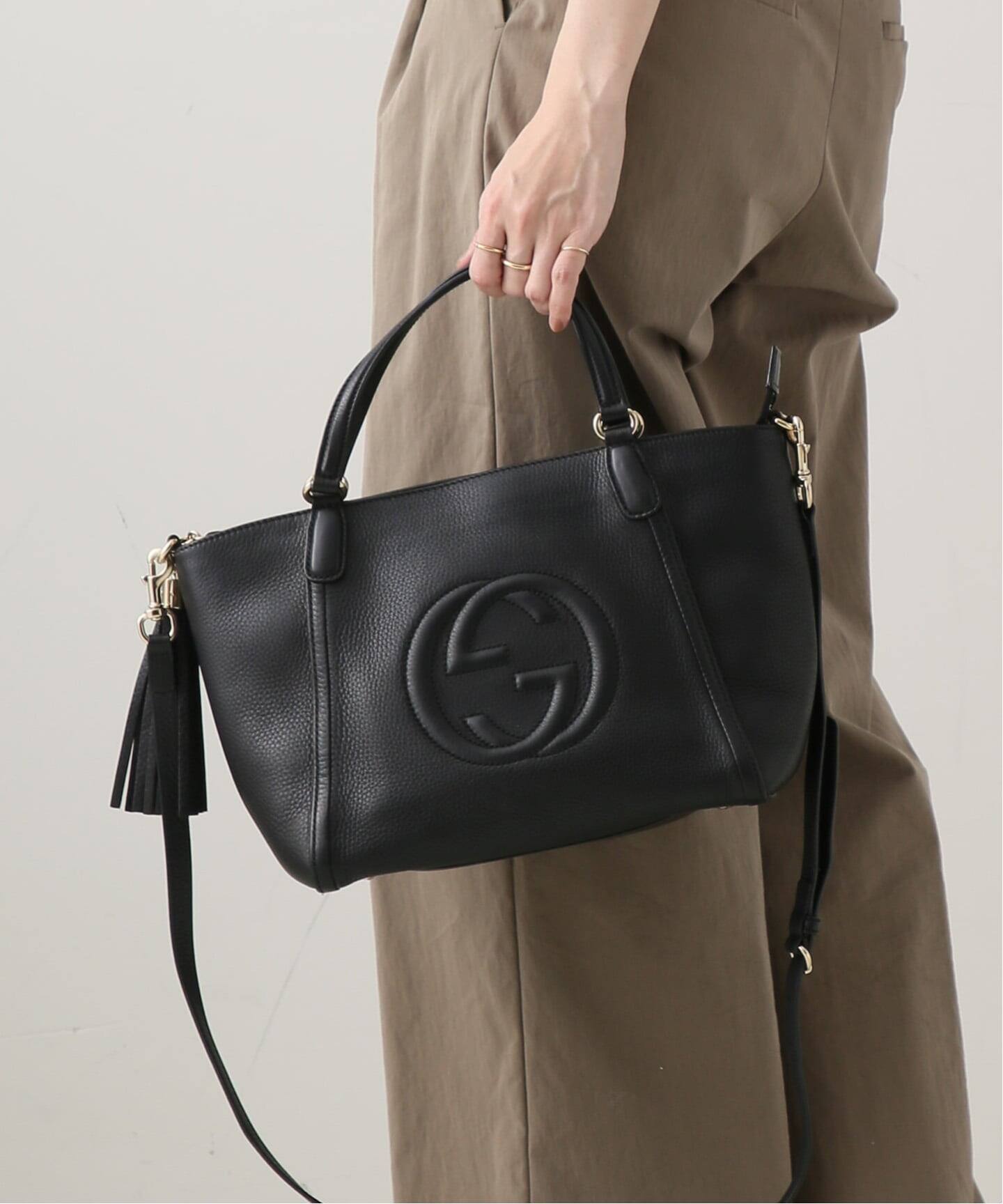 VINTAGE GUCCI/グッチ】Interlocking soho 2wayバッグ（トートバッグ 