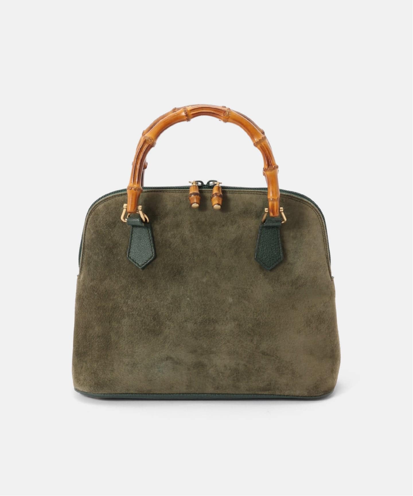 VINTAGE GUCCI/グッチ】Bamboo ハンドバッグ 2way suede（ハンドバッグ