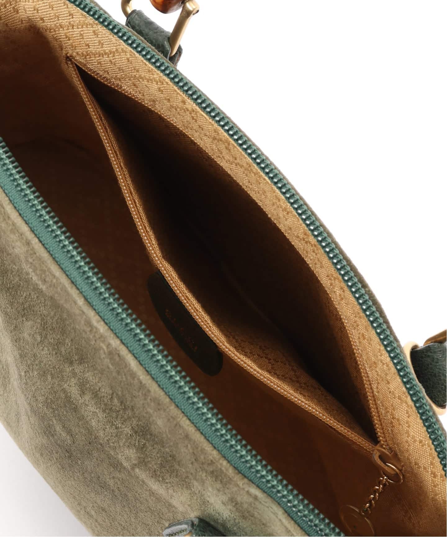 VINTAGE GUCCI/グッチ】Bamboo ハンドバッグ 2way suede（ハンドバッグ