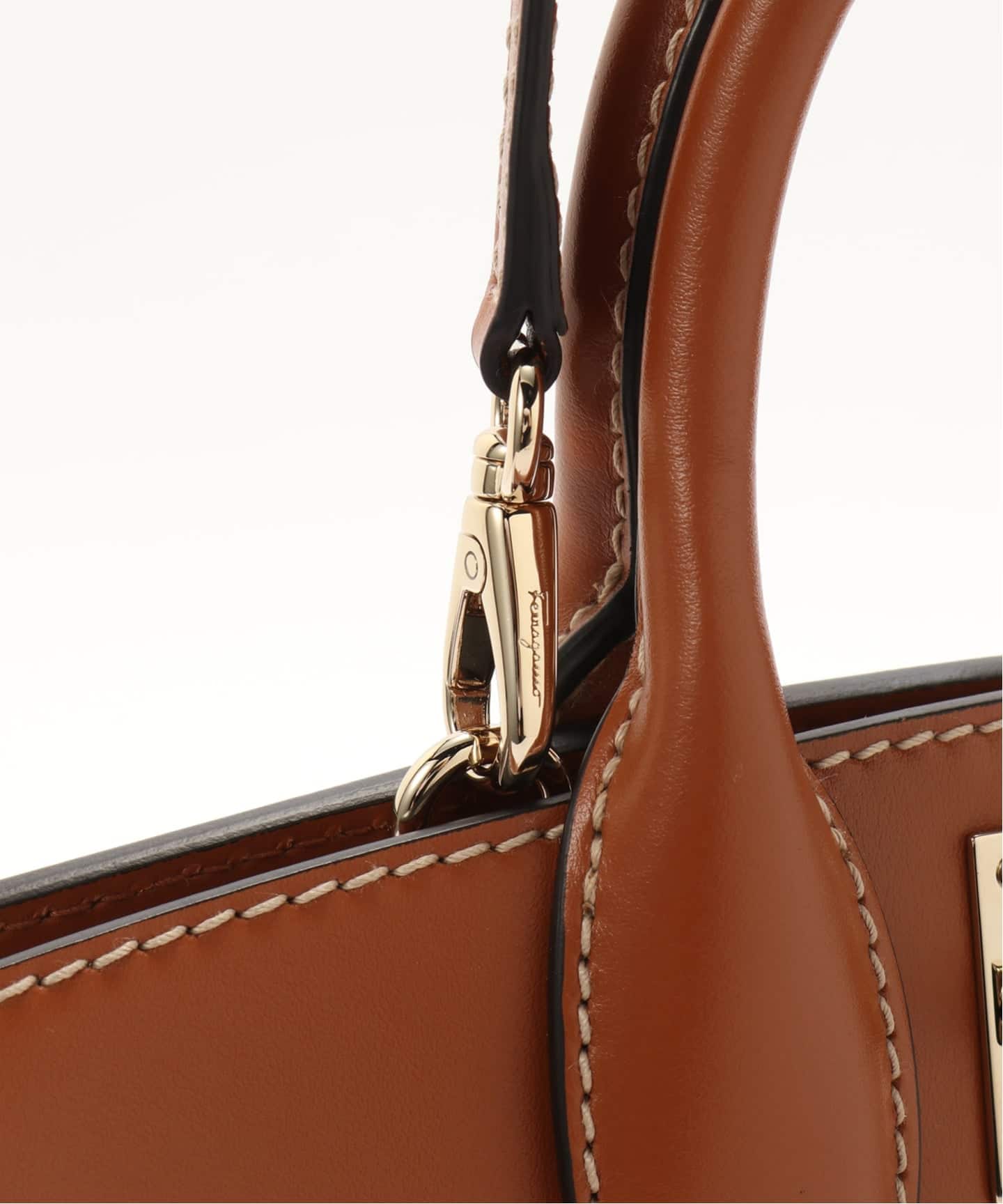 FERRAGAMO/フェラガモ】 Studio bag 2way raffia（ハンドバッグ