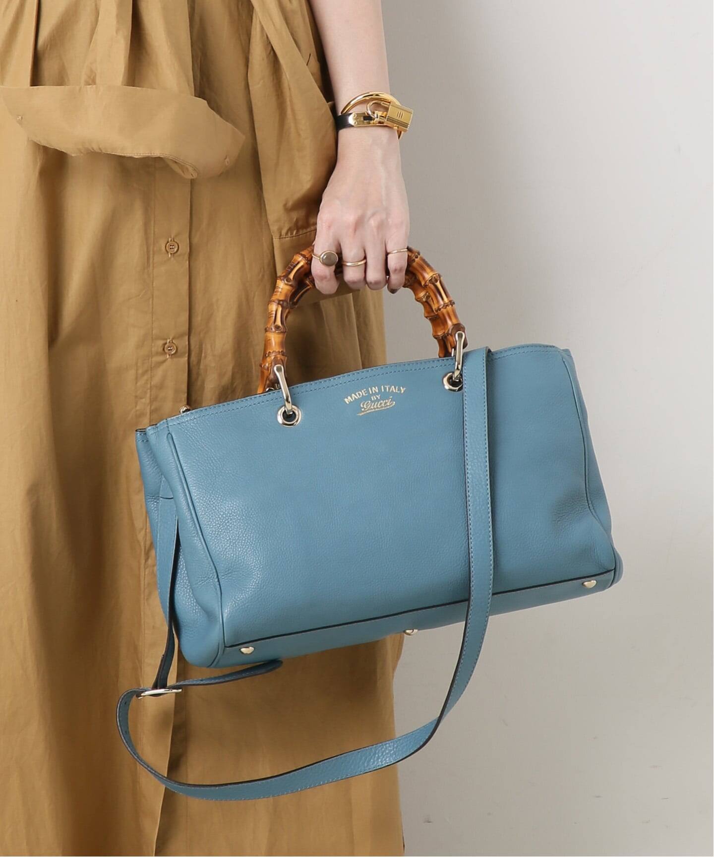 VINTAGE GUCCI/グッチ】Bamboo shopper 32 2way（ハンドバッグ 