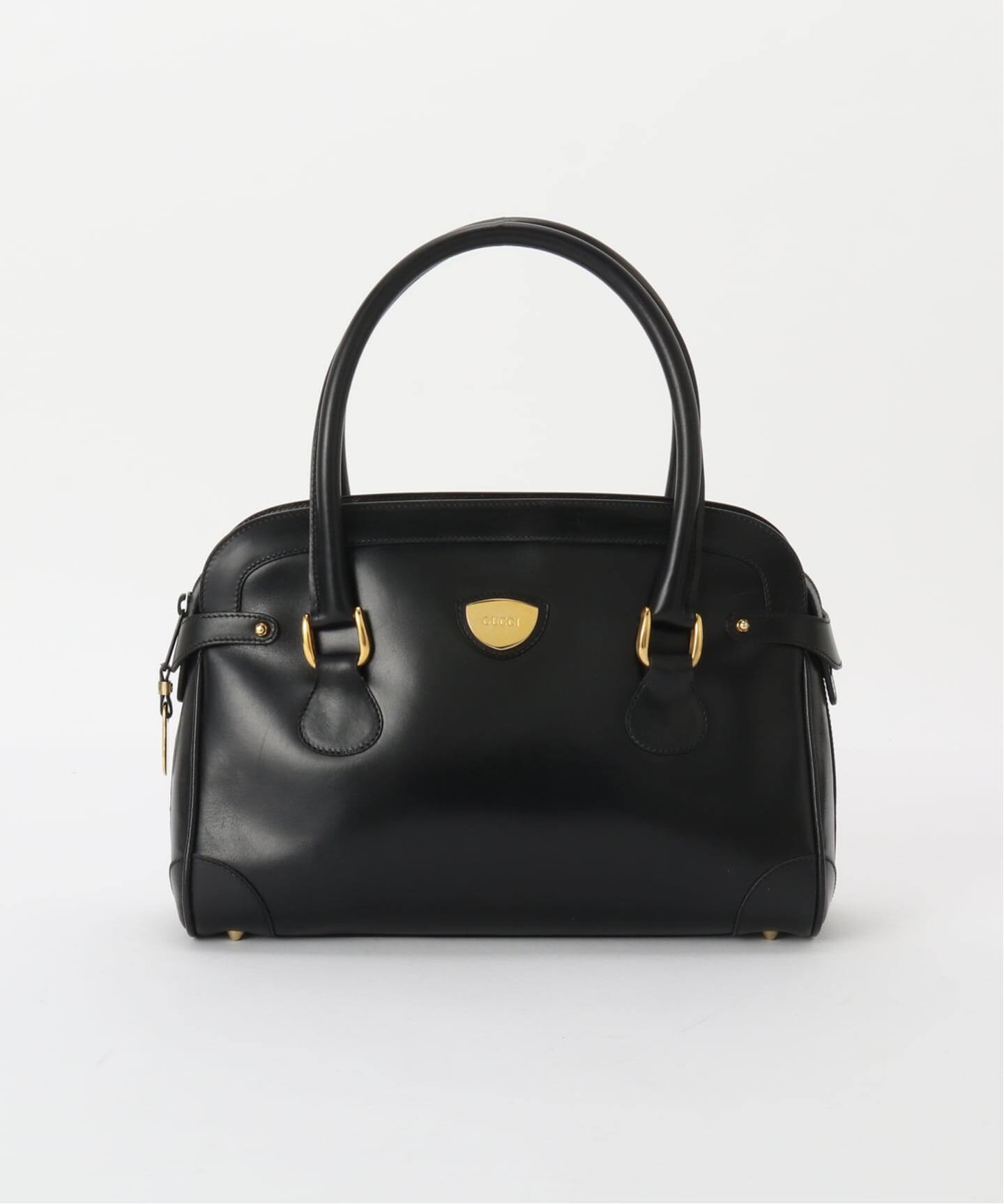 258ヴィンテージ　Gucci ボストンバッグ ブラック VINTAGE GUCCI/グッチ】ボストンバッグ（ボストンバッグ）｜DECOUVERTE