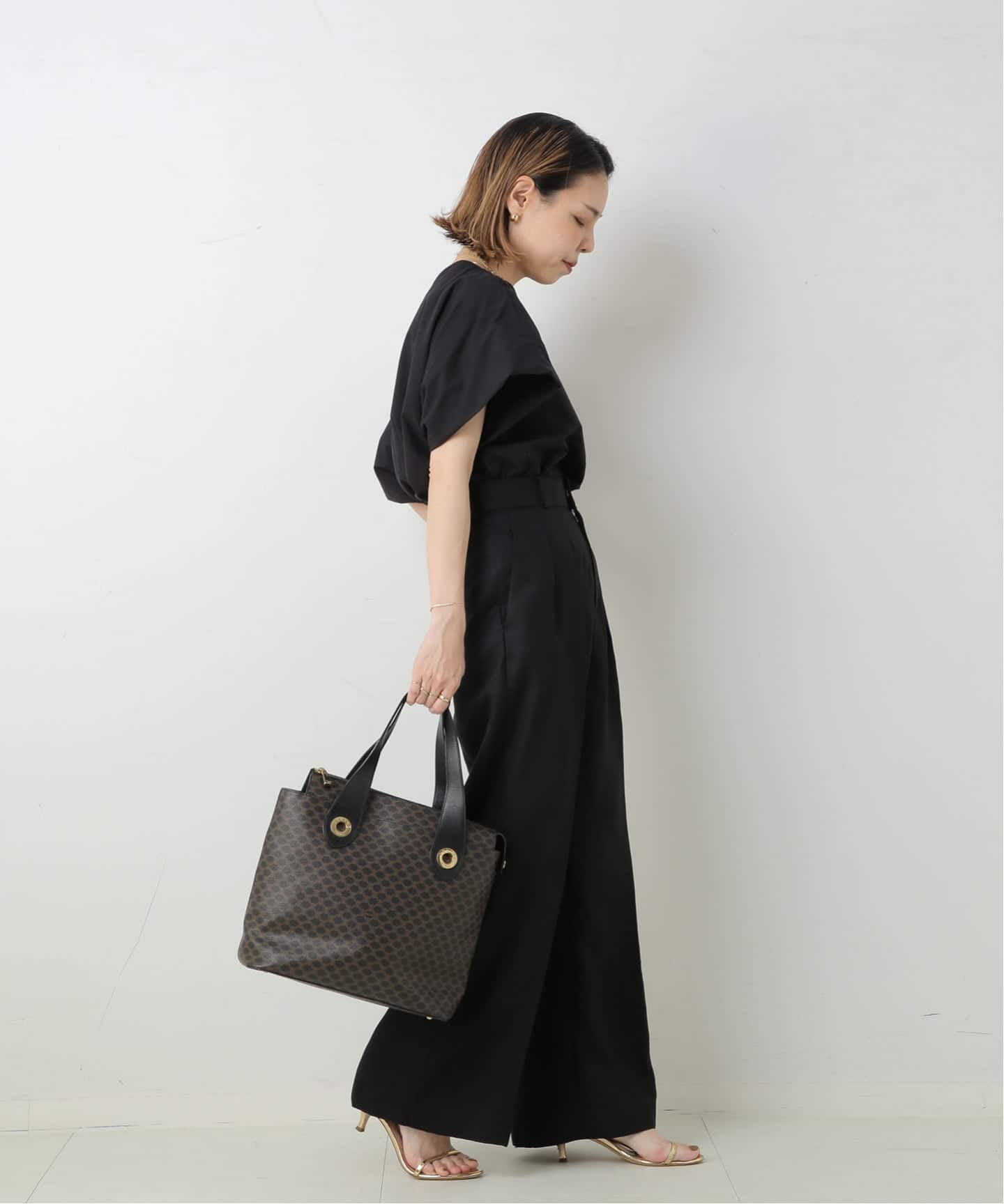 VINTAGE CELINE/セリーヌ】ハンドバッグ macadam（ハンドバッグ