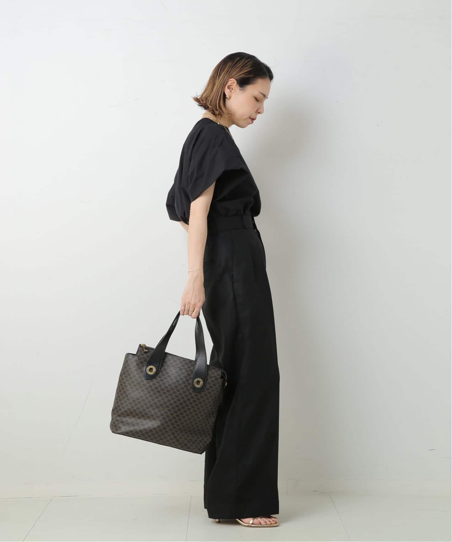 VINTAGE CELINE/セリーヌ】ハンドバッグ macadam（ハンドバッグ