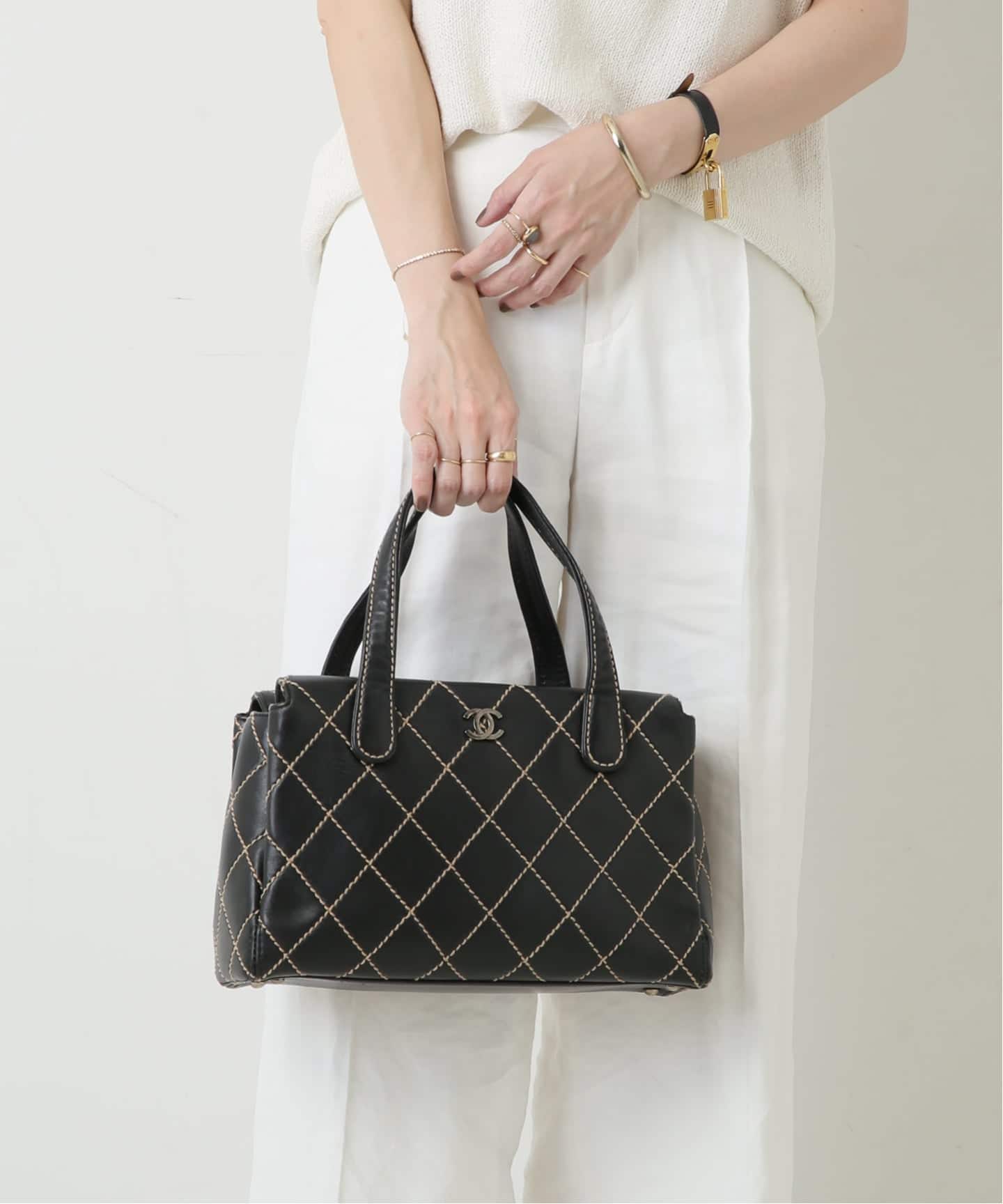 VINTAGE CHANEL/シャネル】Wild stitch ハンドバッグ（ハンドバッグ
