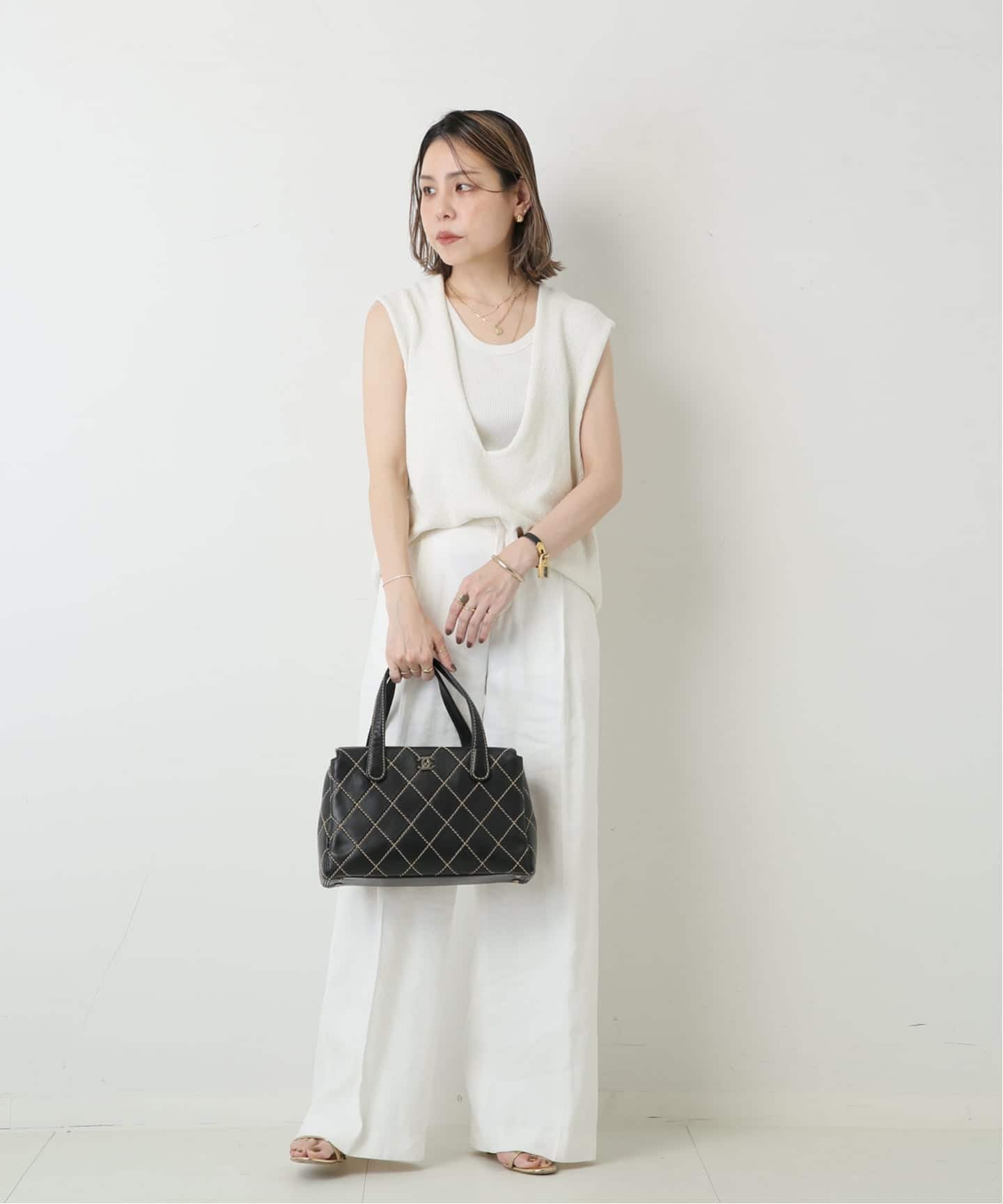 VINTAGE CHANEL/シャネル】Wild stitch ハンドバッグ（ハンドバッグ