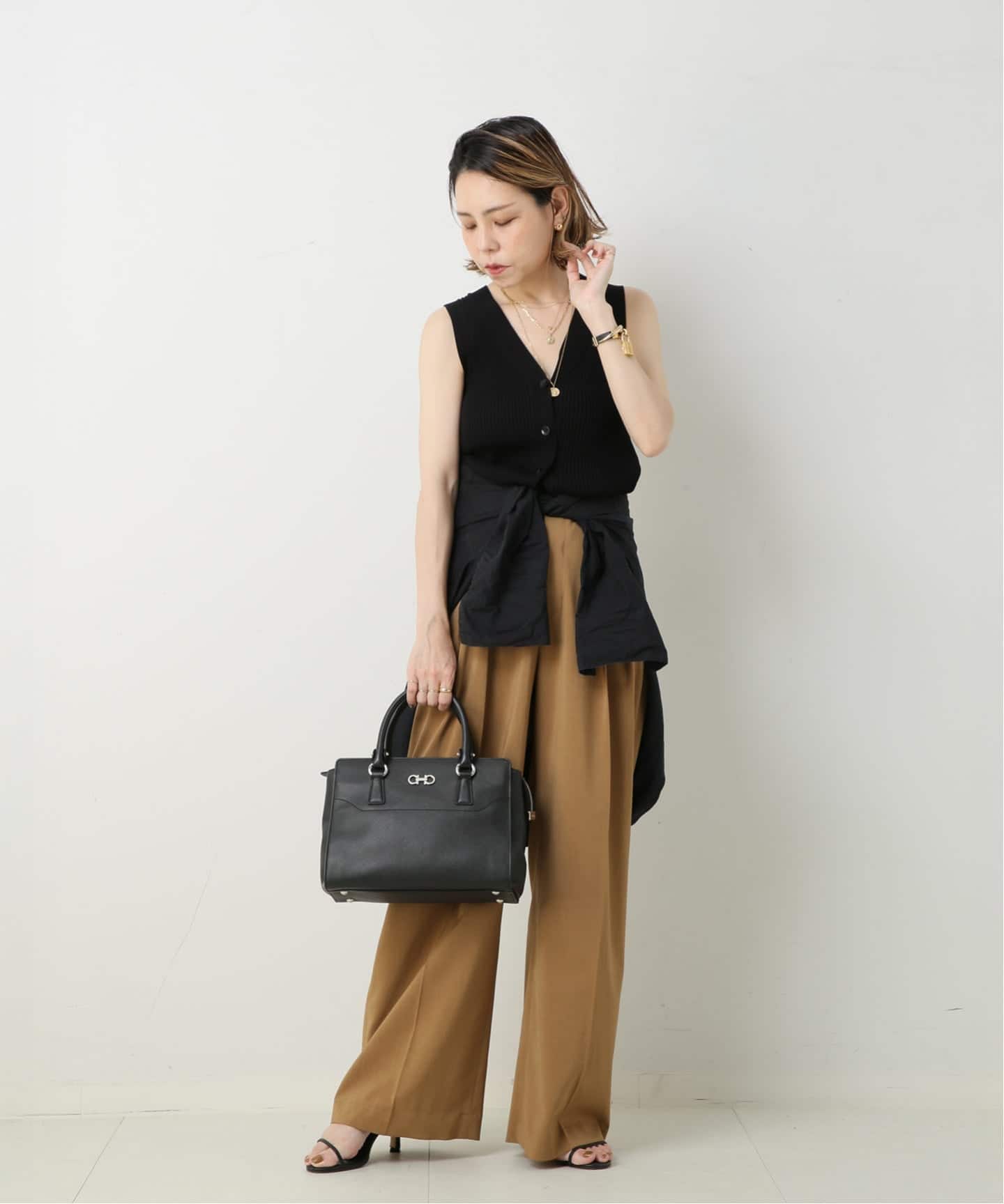 Ferragamoフェラガモ　ボストンバッグ VINTAGE FERRAGAMO/フェラガモ】Gancini ボストンバッグ（ボストン