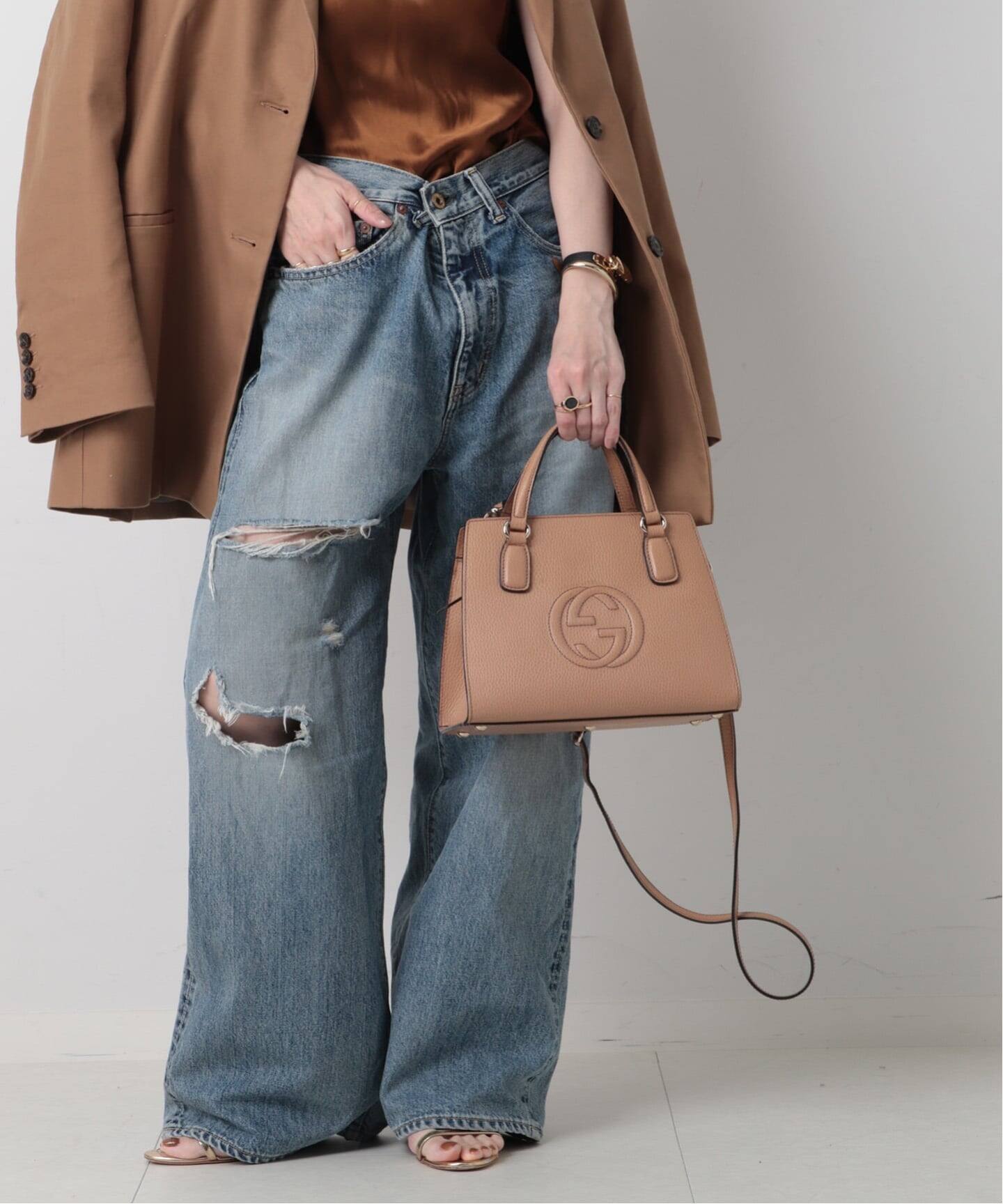 VINTAGE GUCCI/グッチ】 Interlocking soho 2wayバッグ（ハンドバッグ