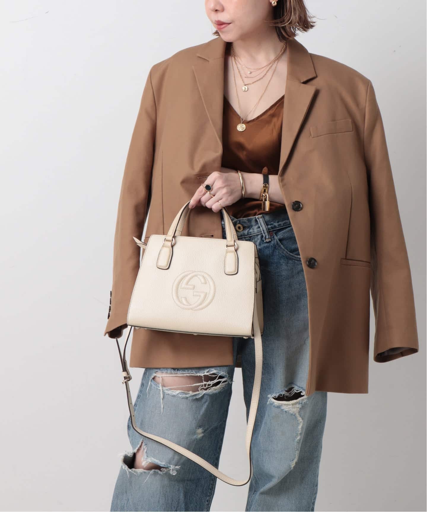 VINTAGE GUCCI/グッチ】 Interlocking soho 2wayバッグ（ハンドバッグ