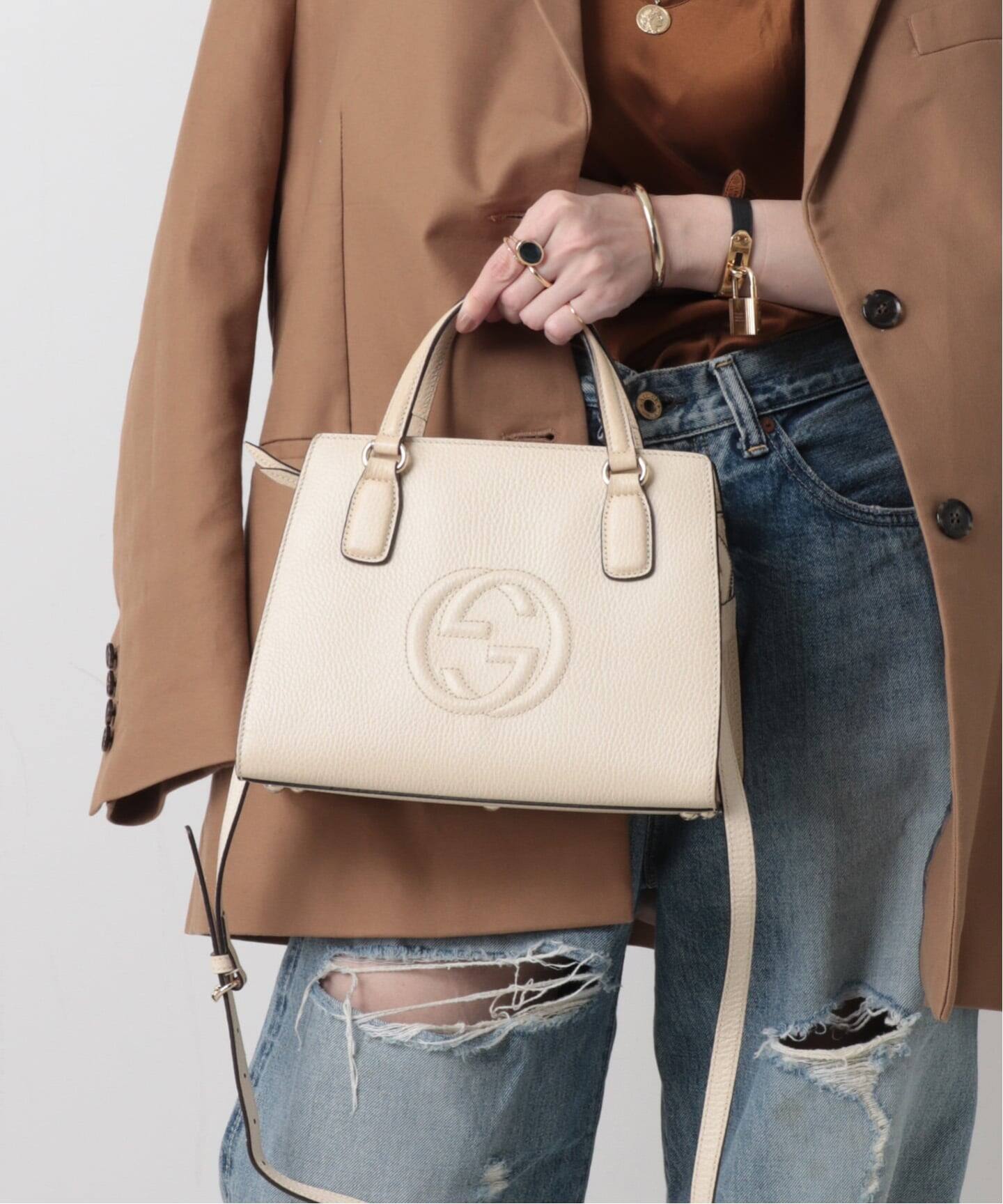 VINTAGE GUCCI/グッチ】 Interlocking soho 2wayバッグ（ハンドバッグ 