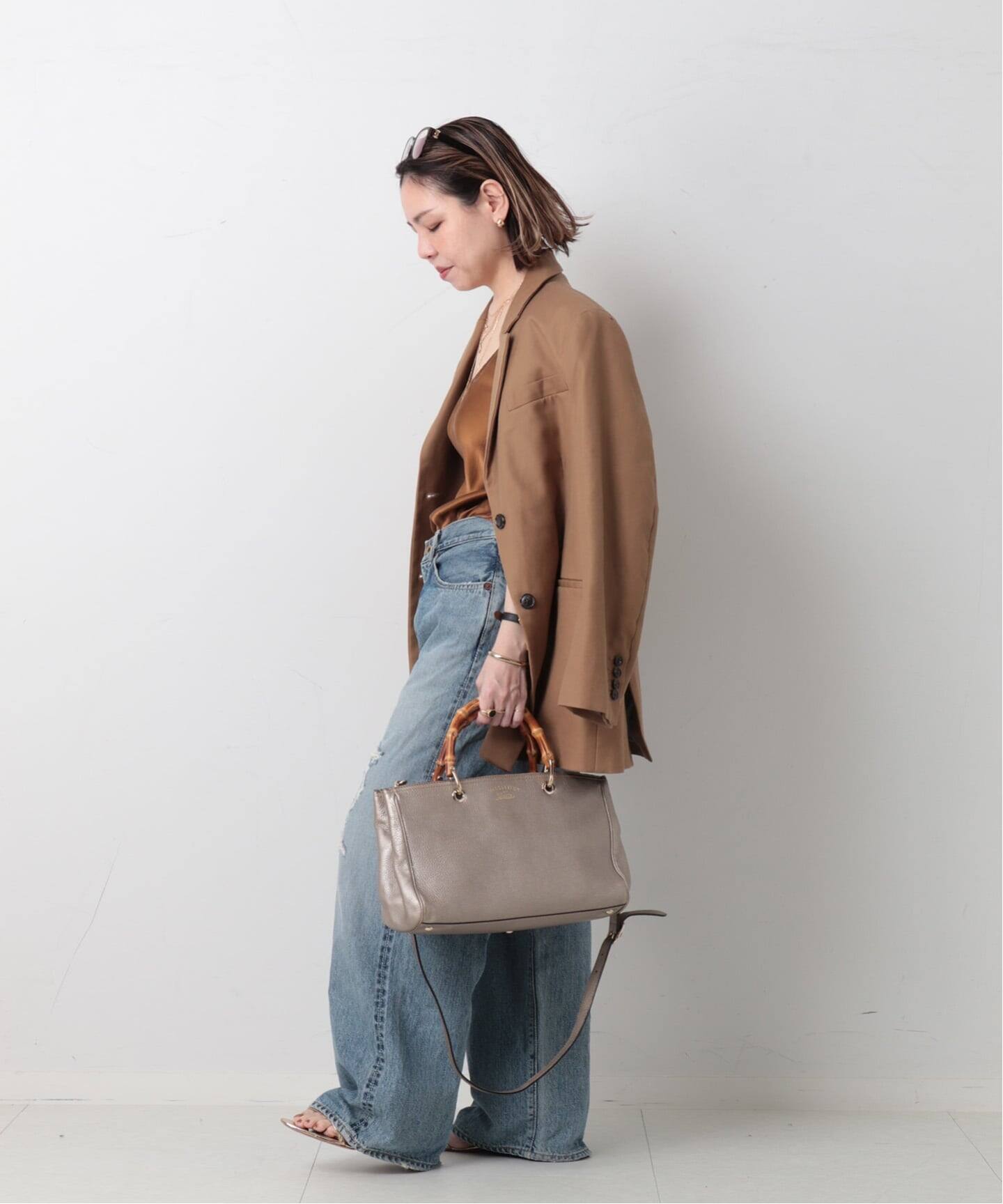 VINTAGE GUCCI/グッチ】 Bamboo shopper 2way（ハンドバッグ
