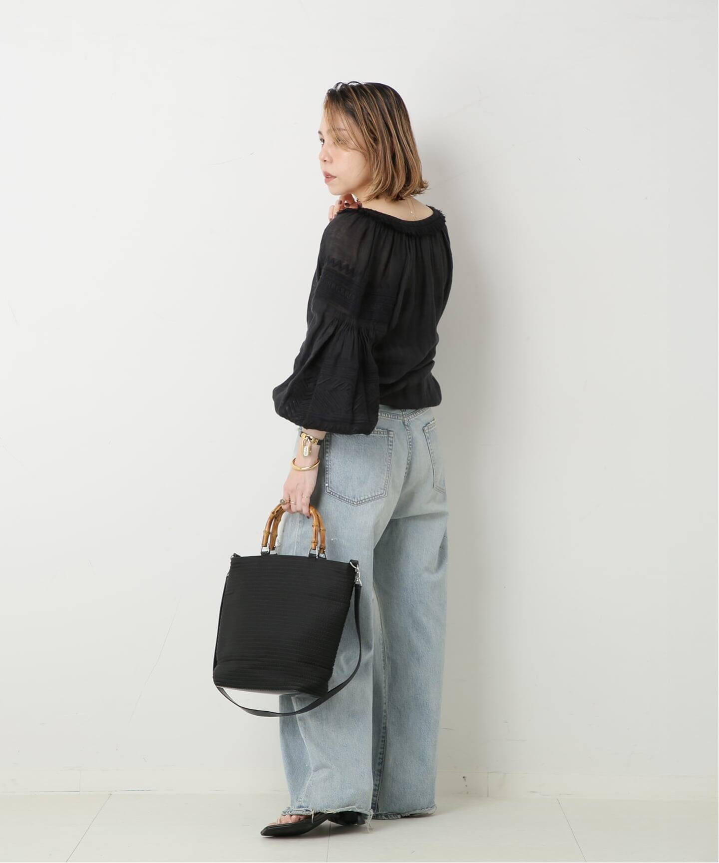 VINTAGE GUCCI/グッチ】Bamboo ハンドバッグ 2way nylon(ハンドバッグ VINTAGE GUCCI/グッチ】Bamboo ハンドバッグ 2way nylon(ハンドバッグ