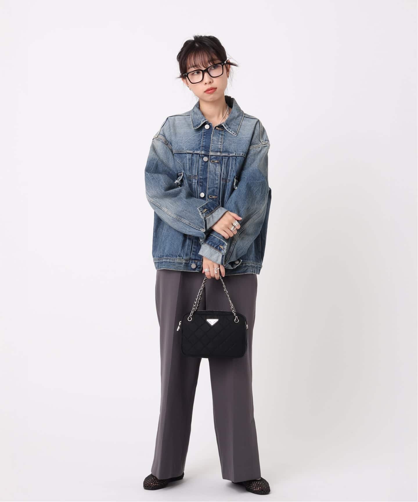 VINTAGE PRADA/プラダ】shoulder quilting nylon（ハンドバッグ