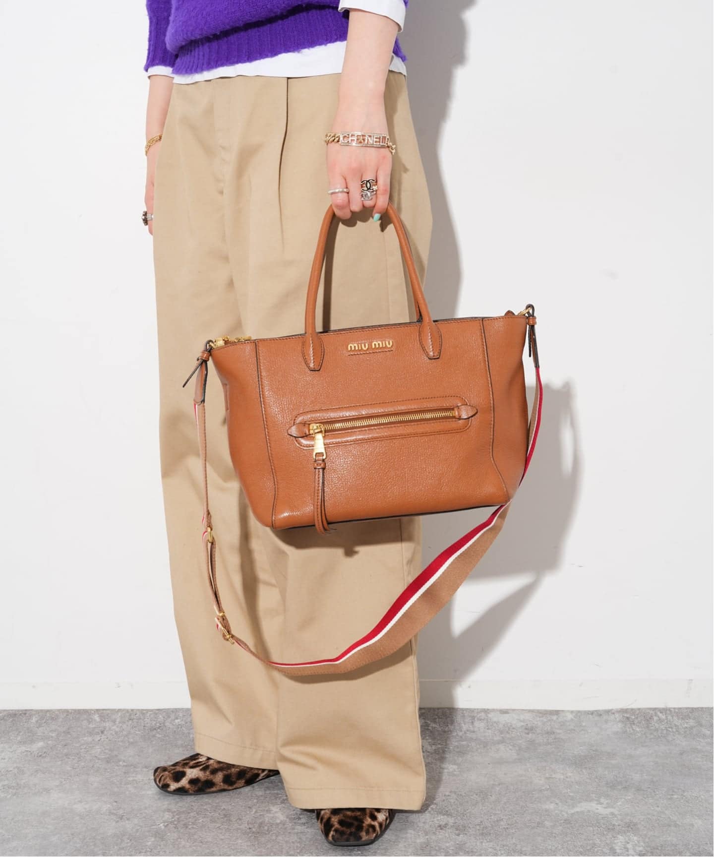 MIU MIU/ミュウミュウ】handbag 2way zip pocket（ハンドバッグ