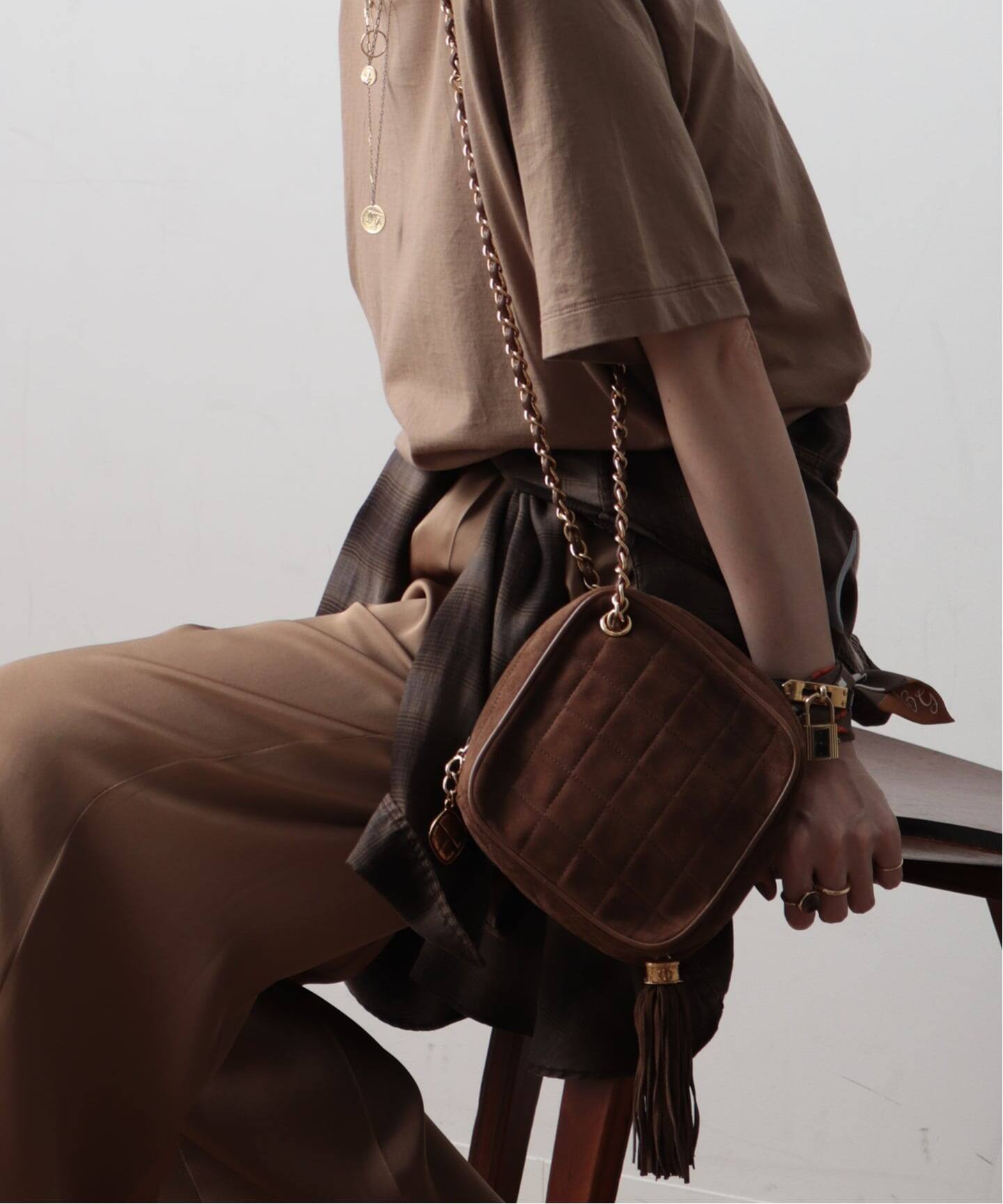VINTAGE CHANEL/シャネル】 Matelasse タッセルチェーンショルダー 
