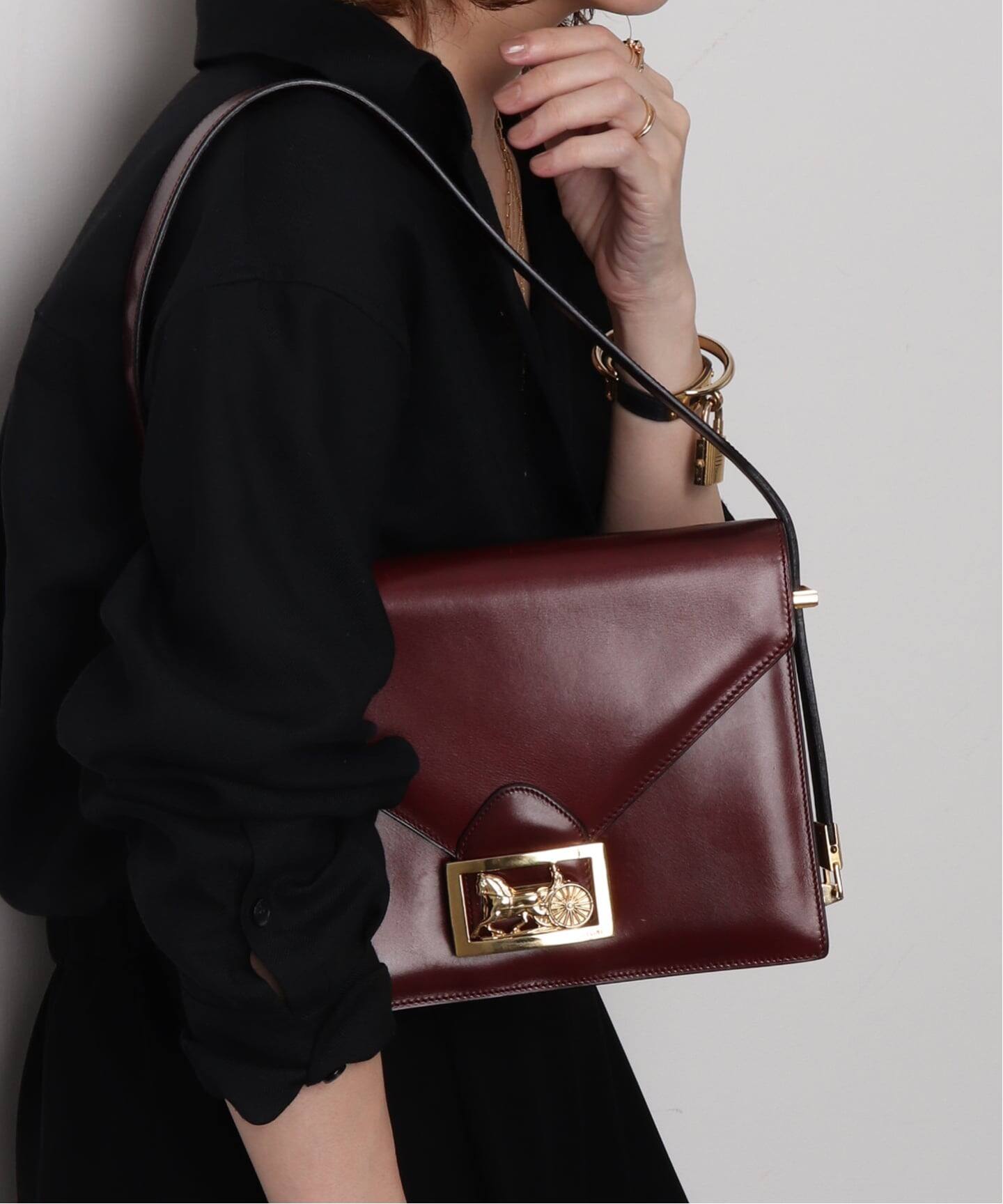 VINTAGE CELINE/セリーヌ】ショルダーバッグ horse carriage 
