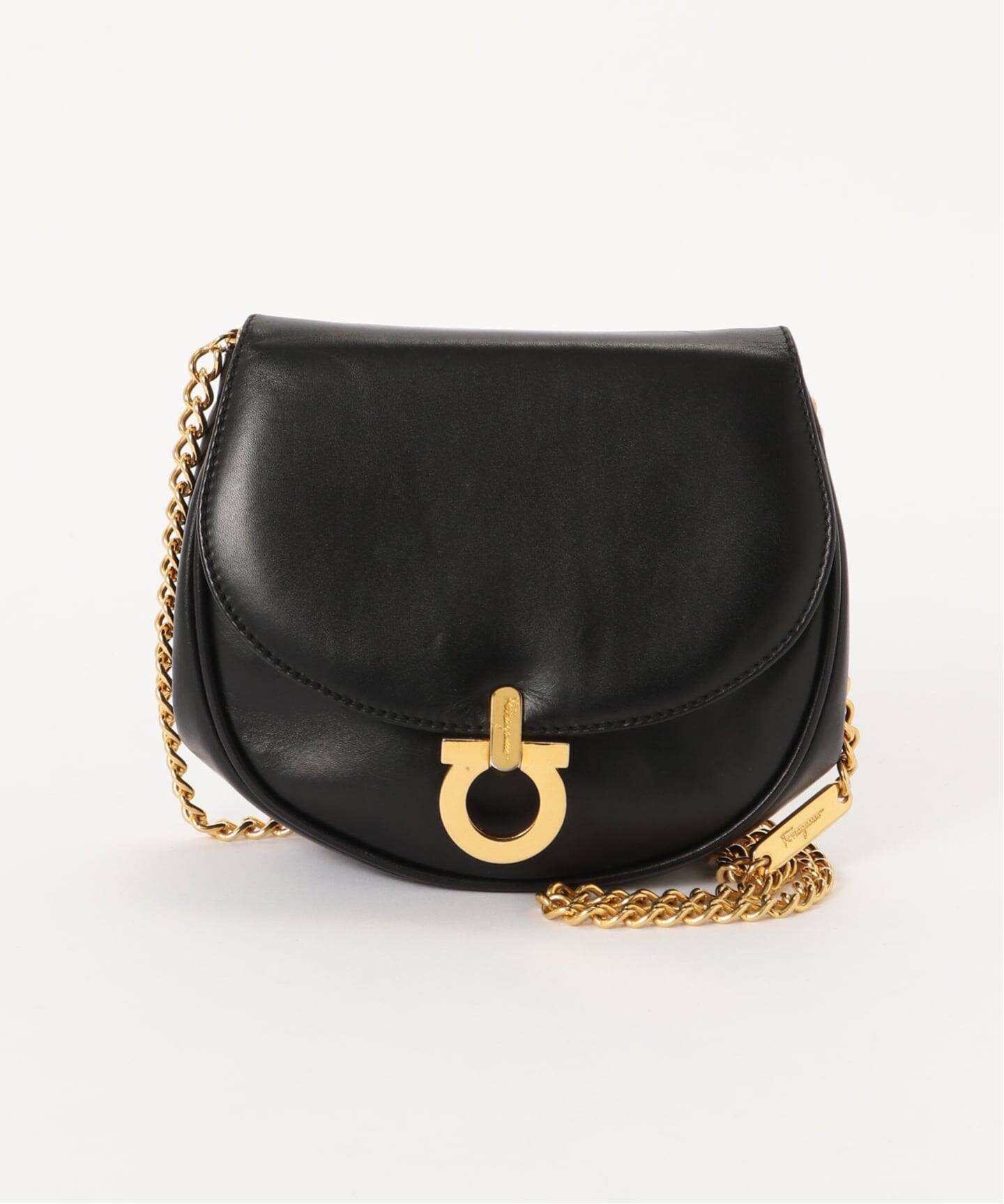 VINTAGE FERRAGAMO/フェラガモ】 Gancini チェーンバッグ（ショルダー