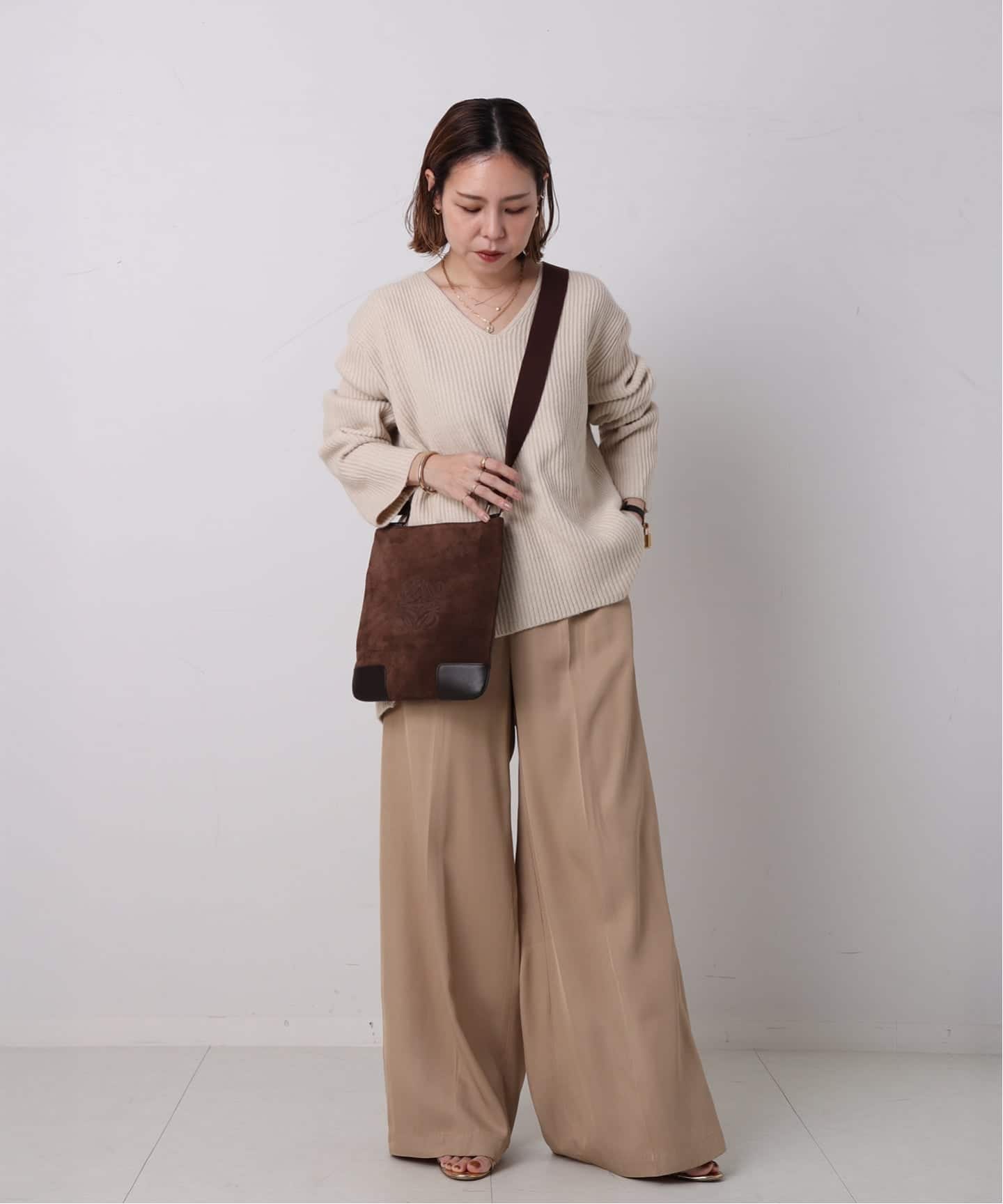 VINTAGE LOEWE/ロエベ】ショルダーバッグ anagram suede（ショルダー